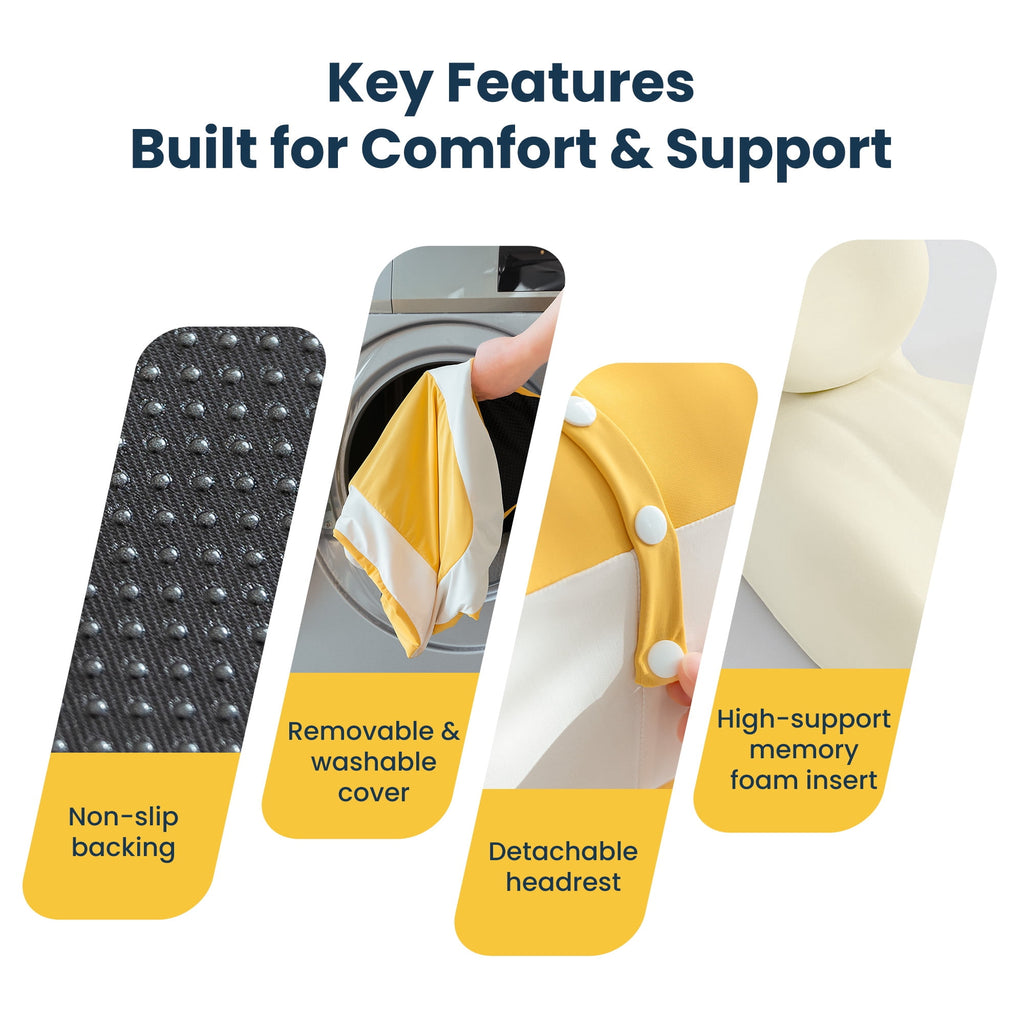 Memory Foam Reading Pillow, Multi-Position Support Bed Pillow for Petite Adults, Reading Tools, Fun Couple Pillows Pr... - Image 4
