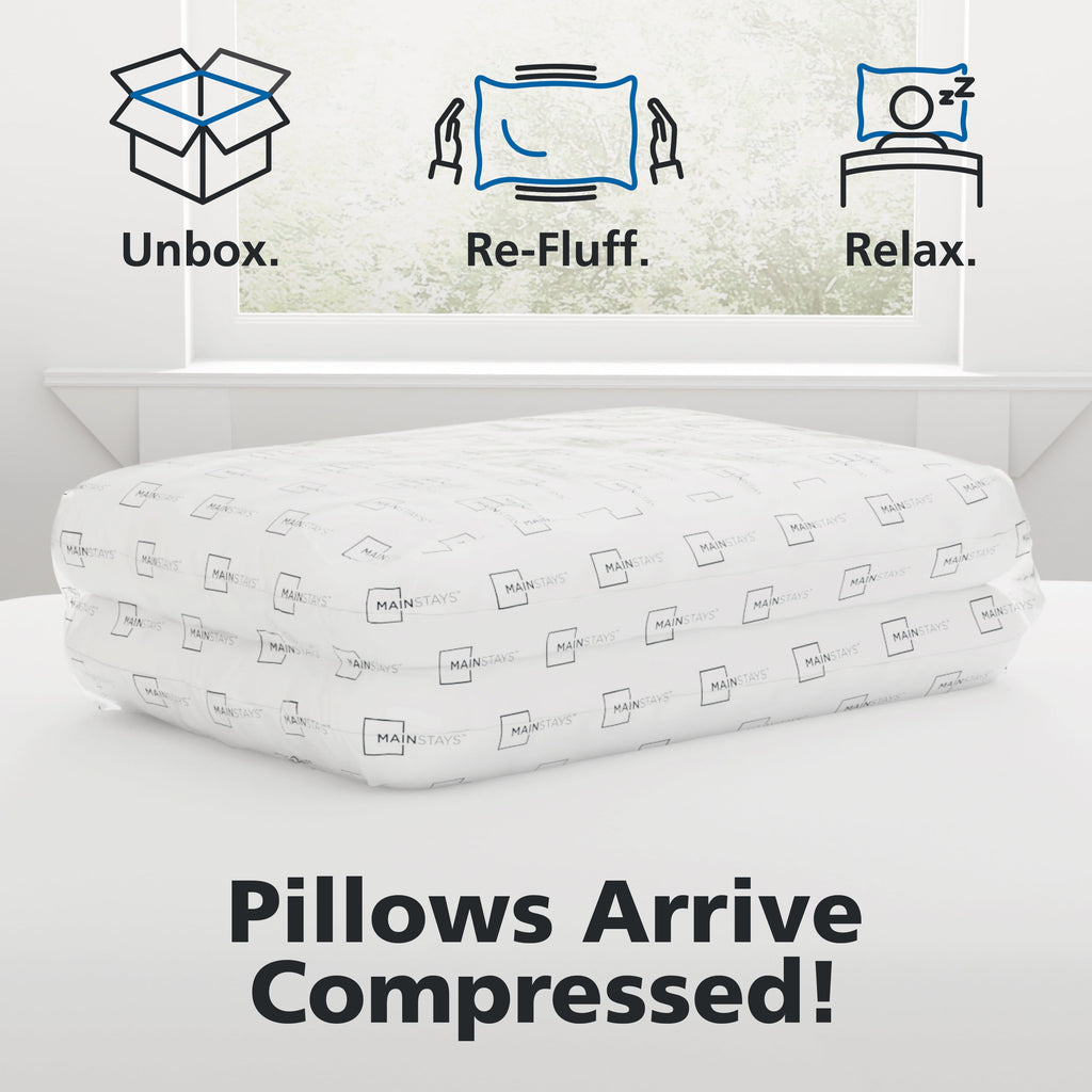 Mainstays Back & Side Sleeper Bed Pillow, Standard/Queen - Extra Firm Support - Image 5