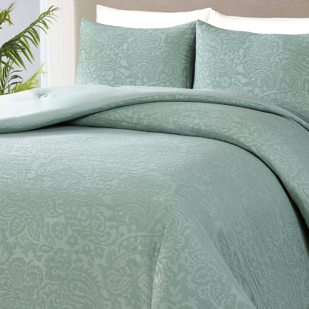 Better Homes & Gardens 3-Piece Sage Floral Comforter Set, Full/Queen - Image 5