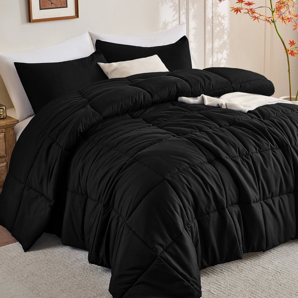 Queen Size Comforter Sets, 3 Piece Soft Quilted Bedding Sets, All-Season Down Alternative Comforter with 2 Pillow Sha... - Image 4