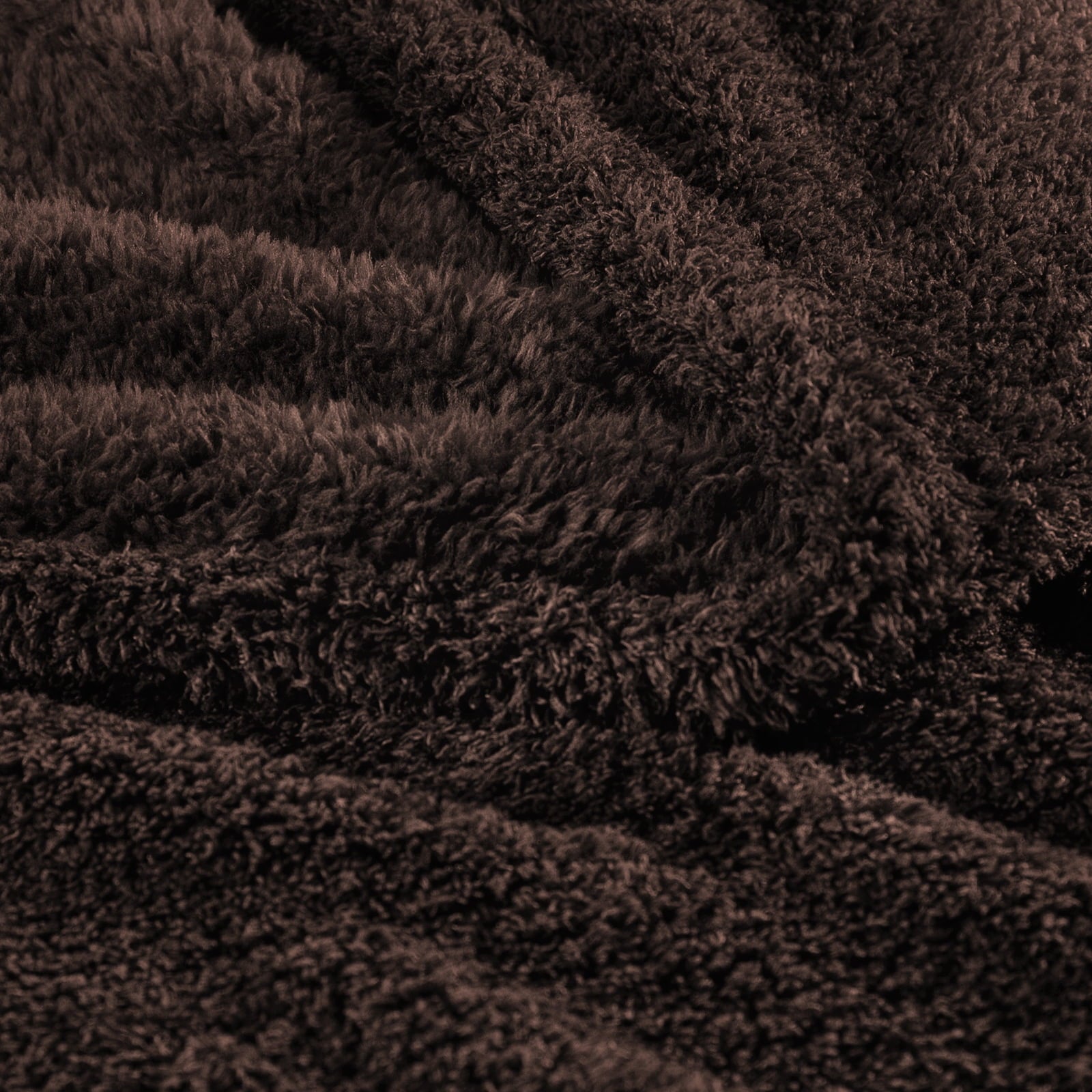 Fuzzy Fleece Throw Blanket for Couch Sofa, Lightweight Fluffy Solid Velvet Blanket, 50x60 Inches, Coffee - Image 3