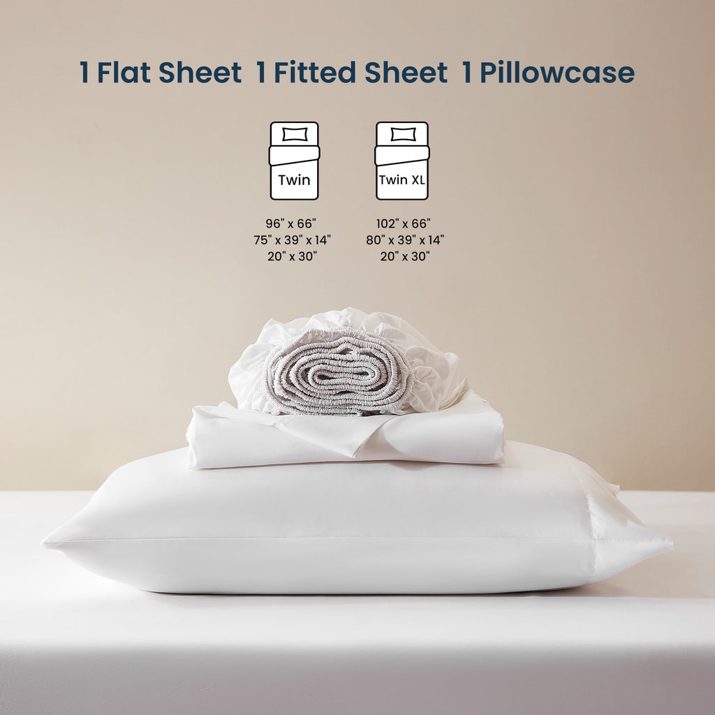 Nanotex Super Soft Cooling Twin Bed Sheets Set for Kids 3 Piece - Easy Care Fitted Flat Sheet & Pillowcase Sets - Wri... - Image 3