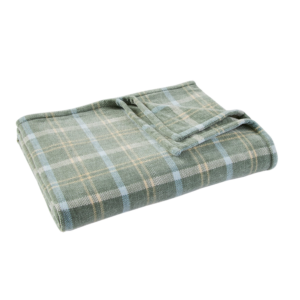 Better Homes & Gardens Woven Chenille Plaid Throw Blanket, Green River , 50x72 Inches - Image 2