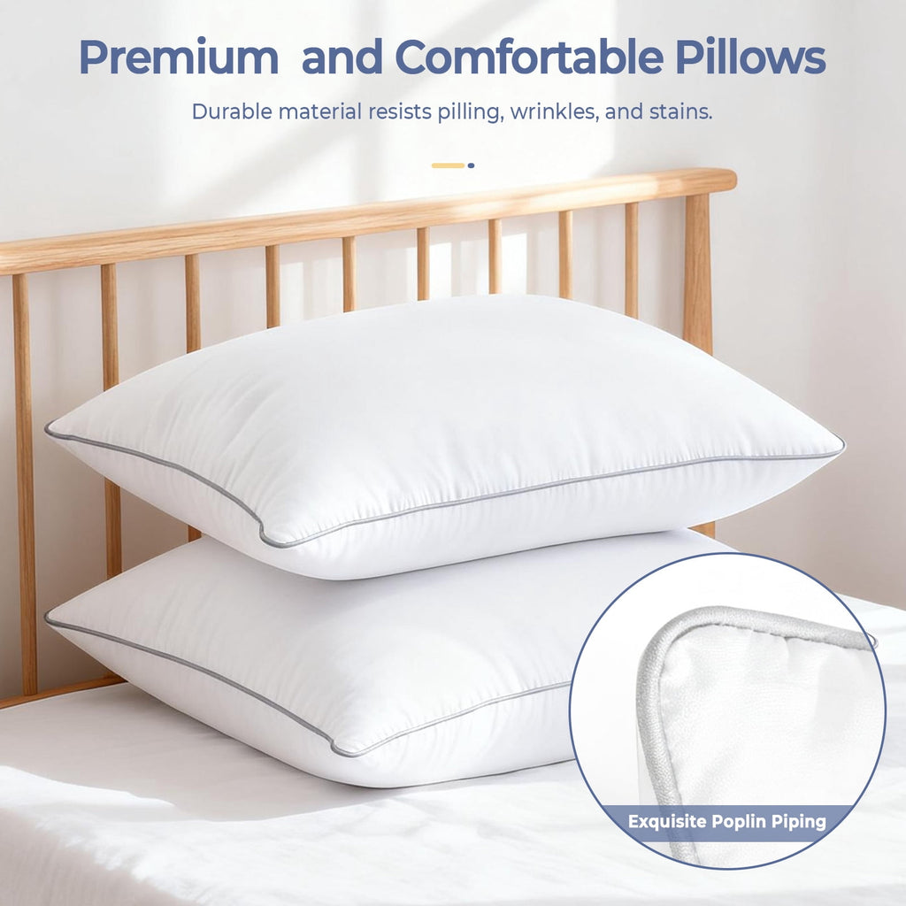 Pillows Queen Size Set of 2, Bed Pillows for Side and Back Sleepers, Soft Down Alternative Pillows, Hotel Quality and... - Image 5