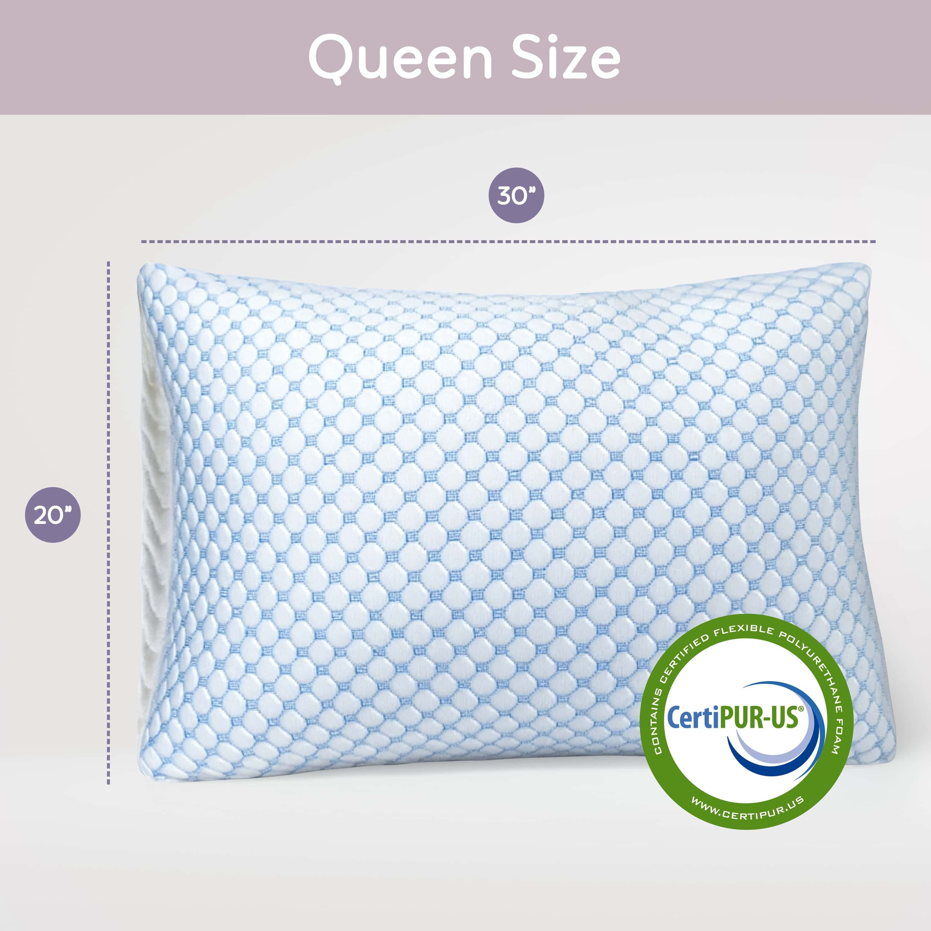 Cooling Pillows for Bed, Memory Foam Bed Pillow, Queen Pillows 20” X 28”, 2 Pack - Image 2