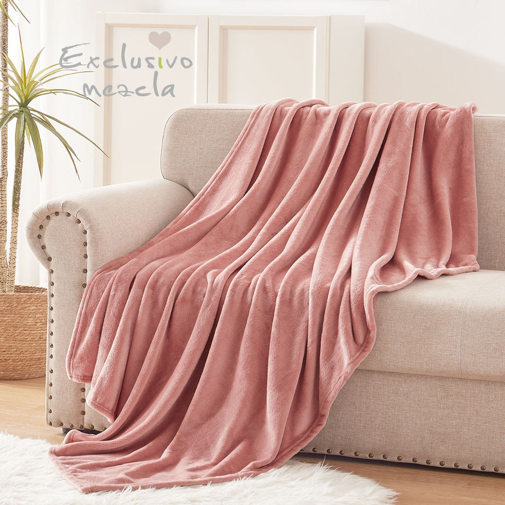 Fleece Throw Blanket for Couch, Sofa, Super Soft and Warm Blankets, Pink Throw All Season Use, Cozy, Plush, Lightweig... - Image 6