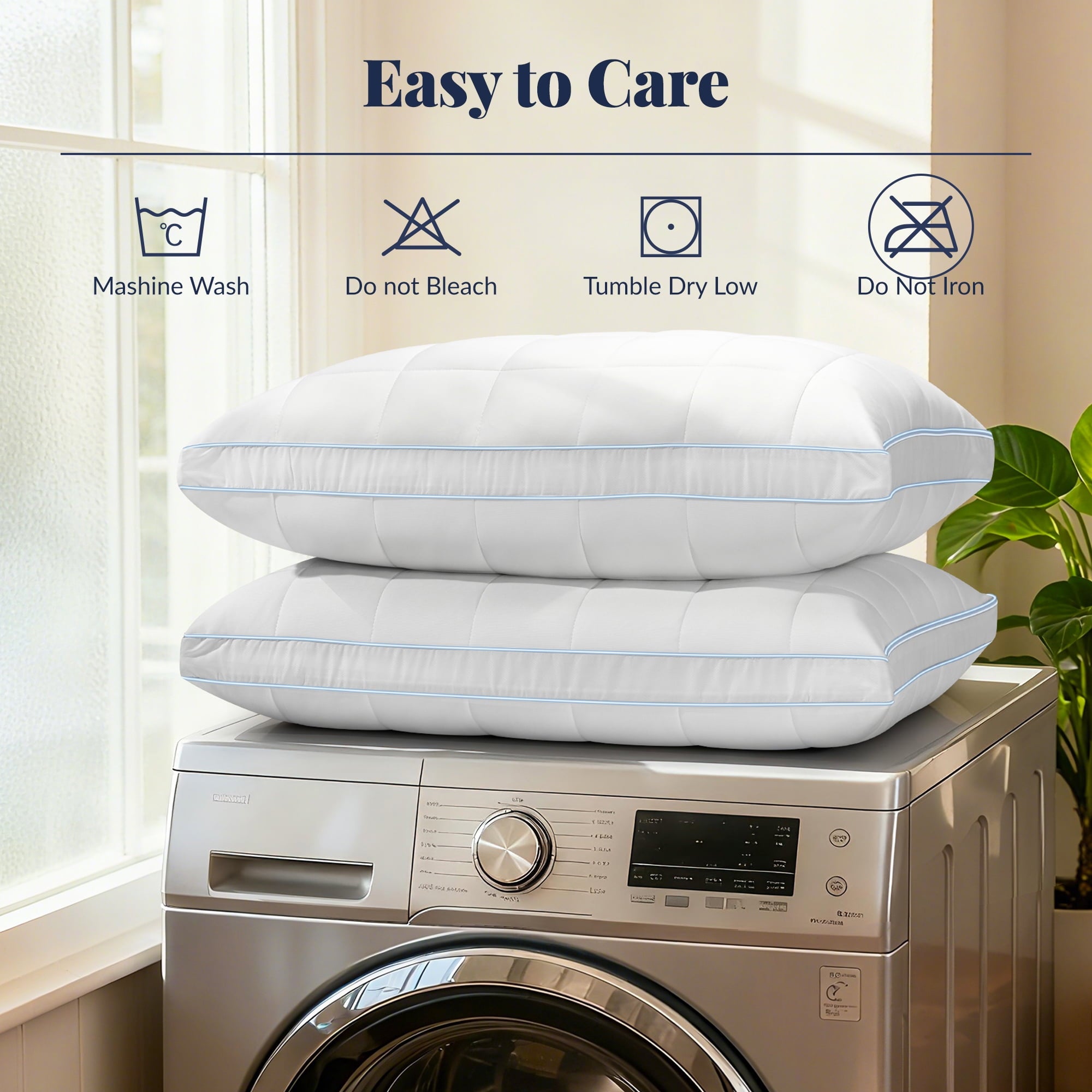 Cooling Adjustable Pillow, Luxury Queen Size Bed Pillows Hotel Collection - Soft Firm Pillows for bed - Image 2