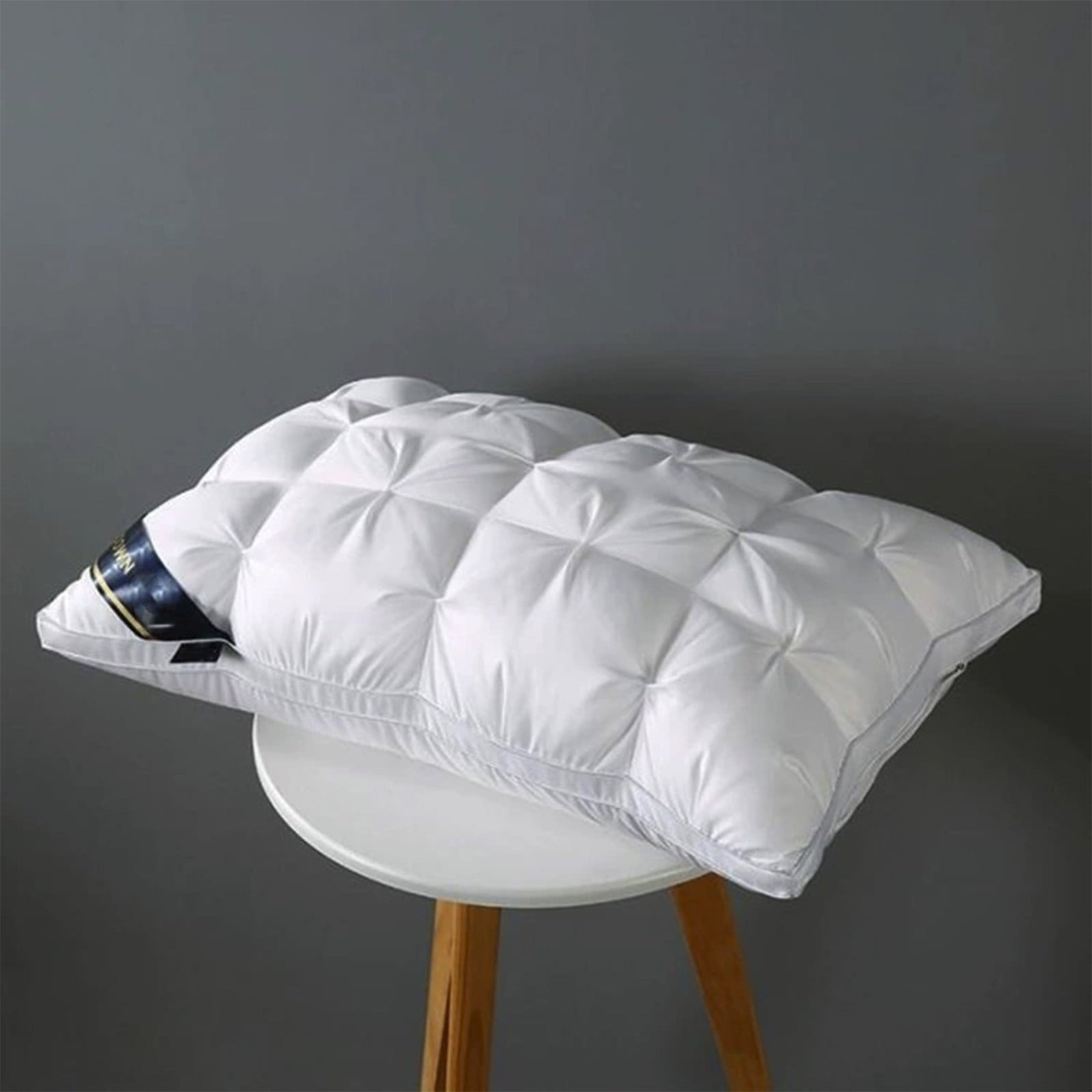 Goose Down Pillow and Feather Pillows for Neck/Back/Side Sleepers, Premium Soft Down Fill Standard Size Pillow for Sleeping, Hotel Bed Pillo - Image 3