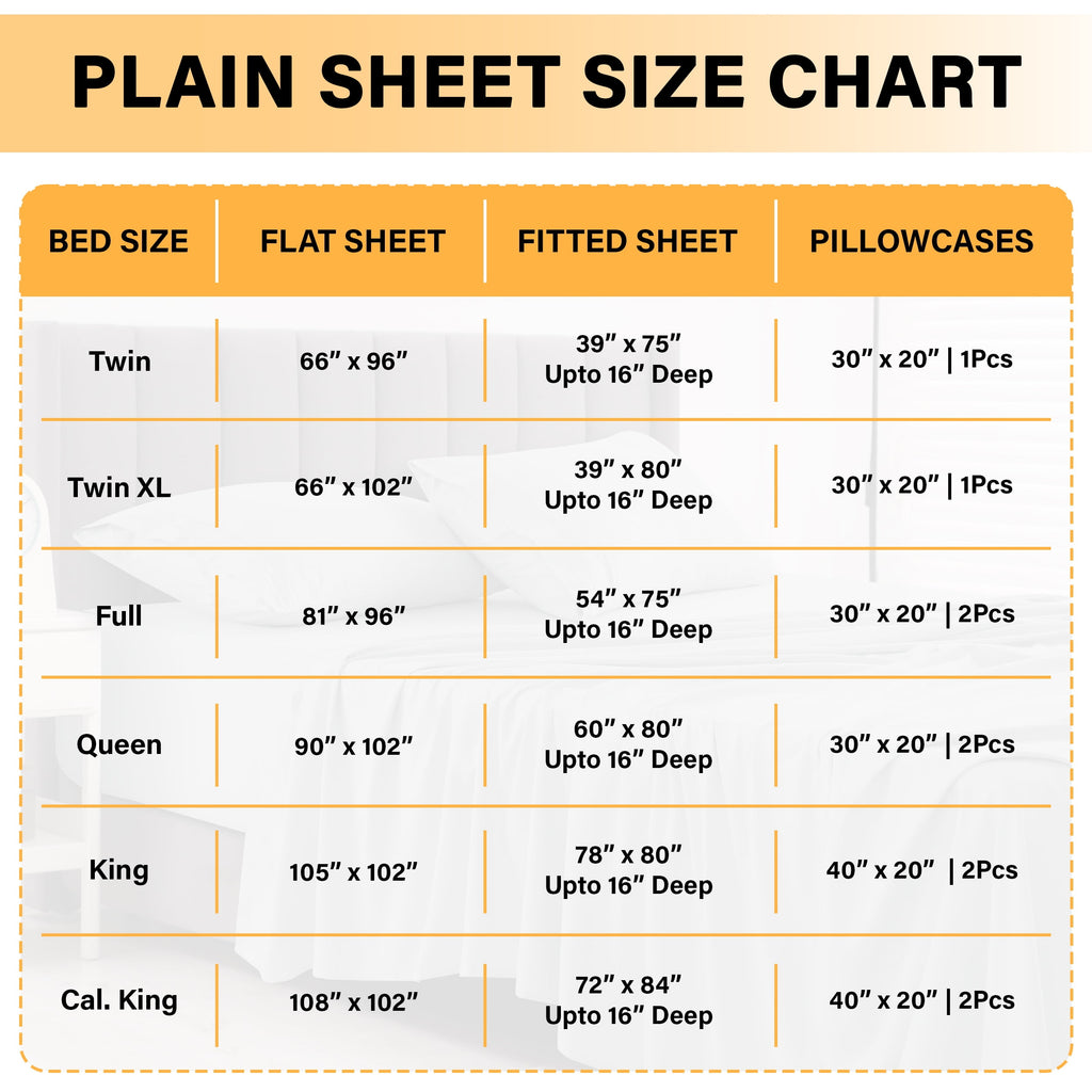 Size Sheet Set, 4-Piece Plain Soft Microfiber – Deep Pocket Bed Sheets, Includes 1 Fitted Sheet, 1 Flat Sheet, 2 Pill... - Image 6