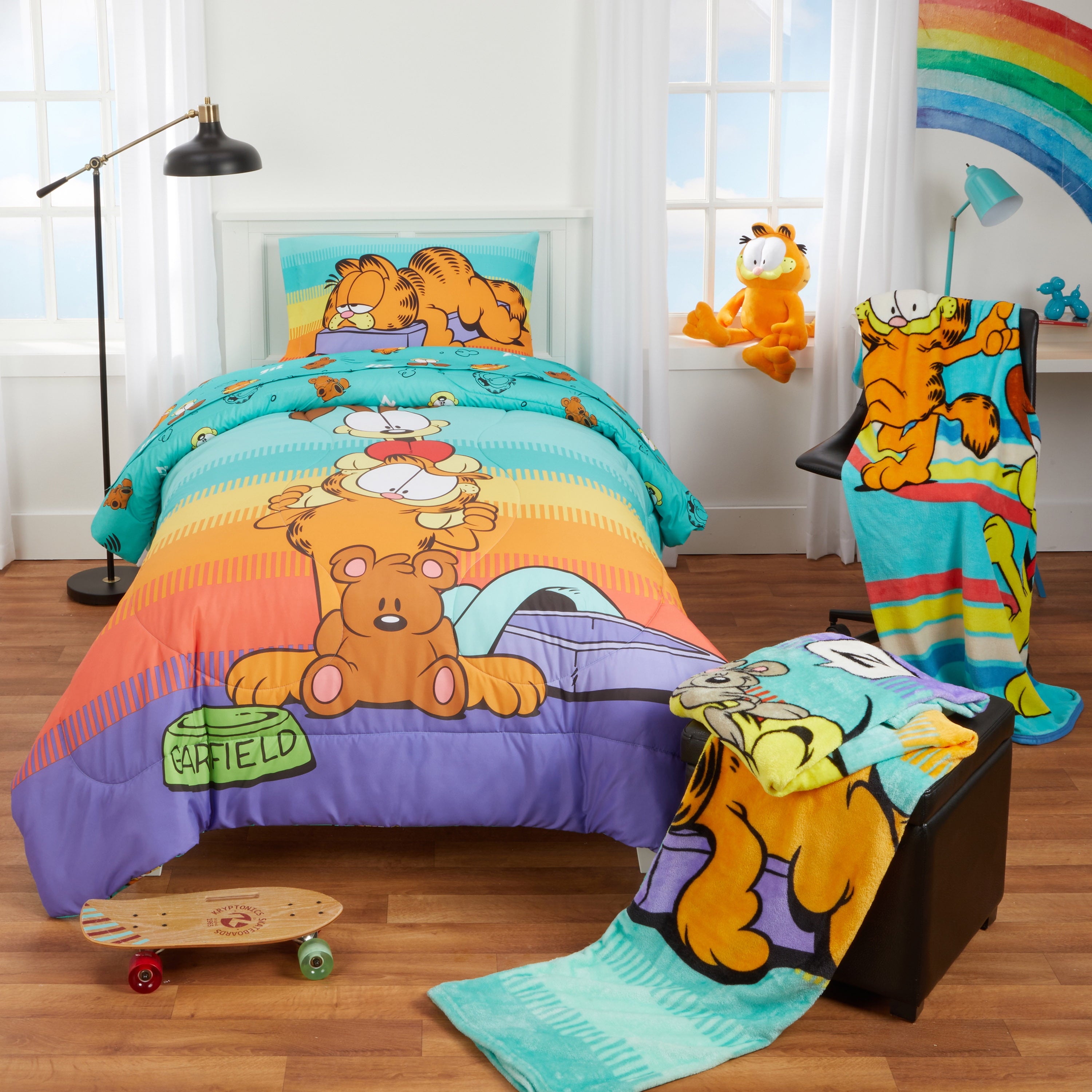 Kids Blue Print Fleece Throw Blanket, 46 x 60 - Image 2
