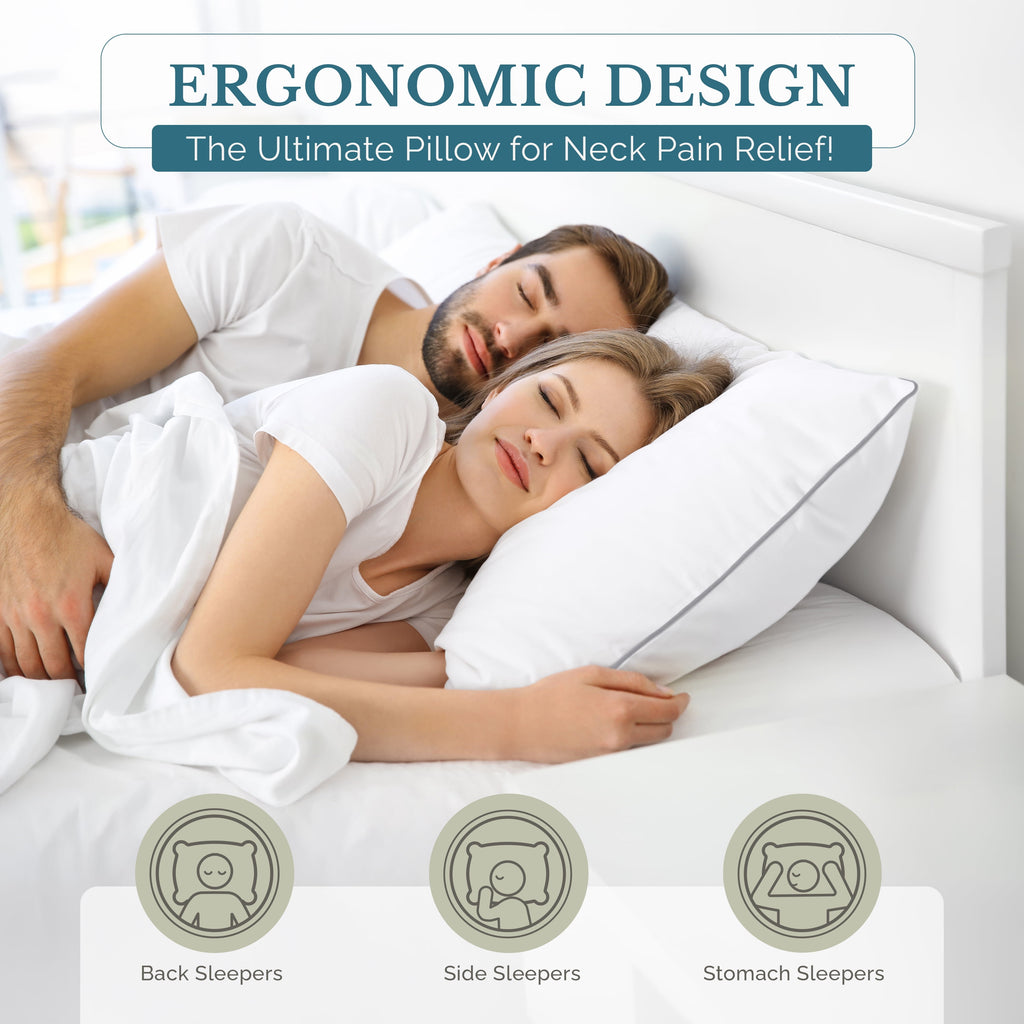 Casa Platino Pillows Standard Size Set of 2 – Standard Pillow, Cooling Comfort, Breathable, Easy Care Machine Washable, Perfect for Everyday - Image 4