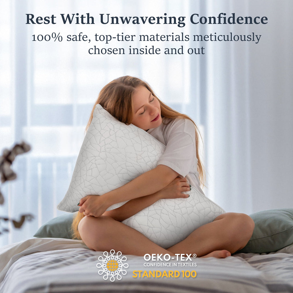 Queen Size Bed Pillows 1-Pack,2.2lb High Quality Down Alternative Filled,3D Breathable Cover,Hotel Collection Pillows... - Image 3