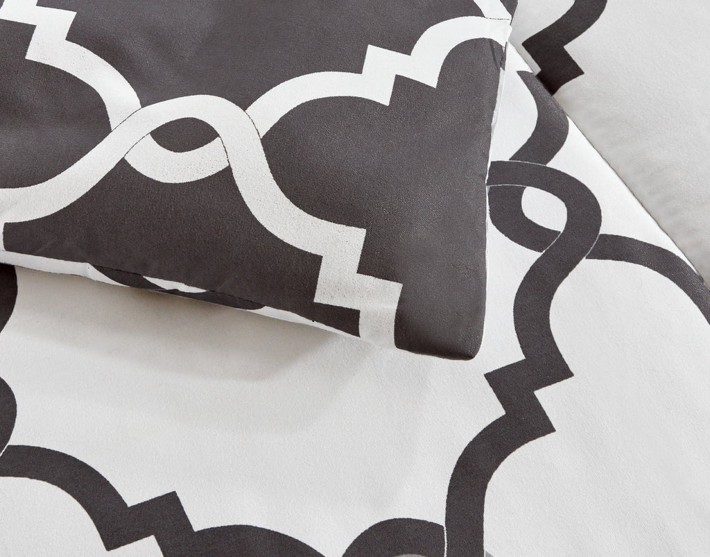 Lux Decor Collection 4 Piece Geometric Twin Comforter Set - Polyester Filling Reversible Washable Comforter Set - Image 4