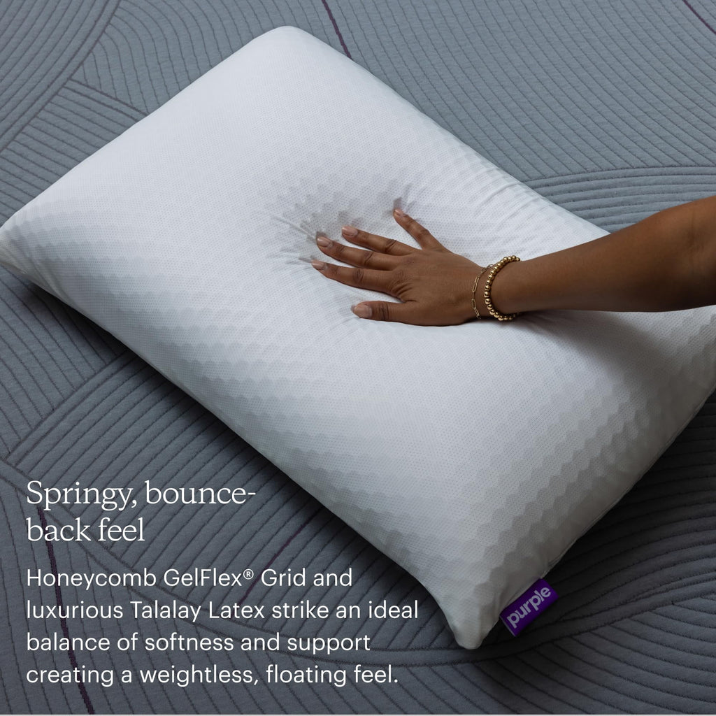 Purple Harmony Pillow Standard, Tall - 360º Purple Grid Hex Technology, Hypoallergenic - Image 3