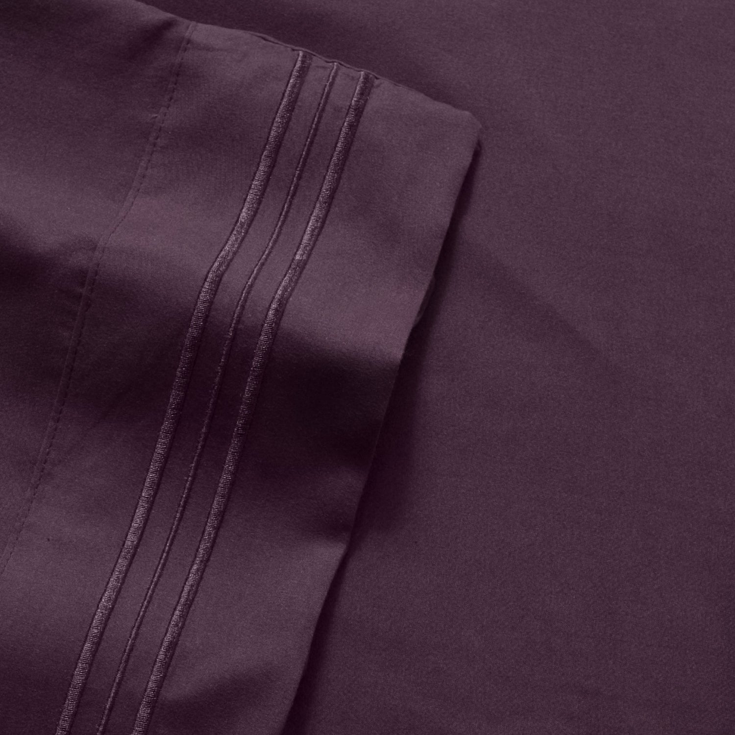 1800 Series Bed Sheets - Extra Soft Microfiber Deep Pocket Sheet Set - Purple, Full - Image 4