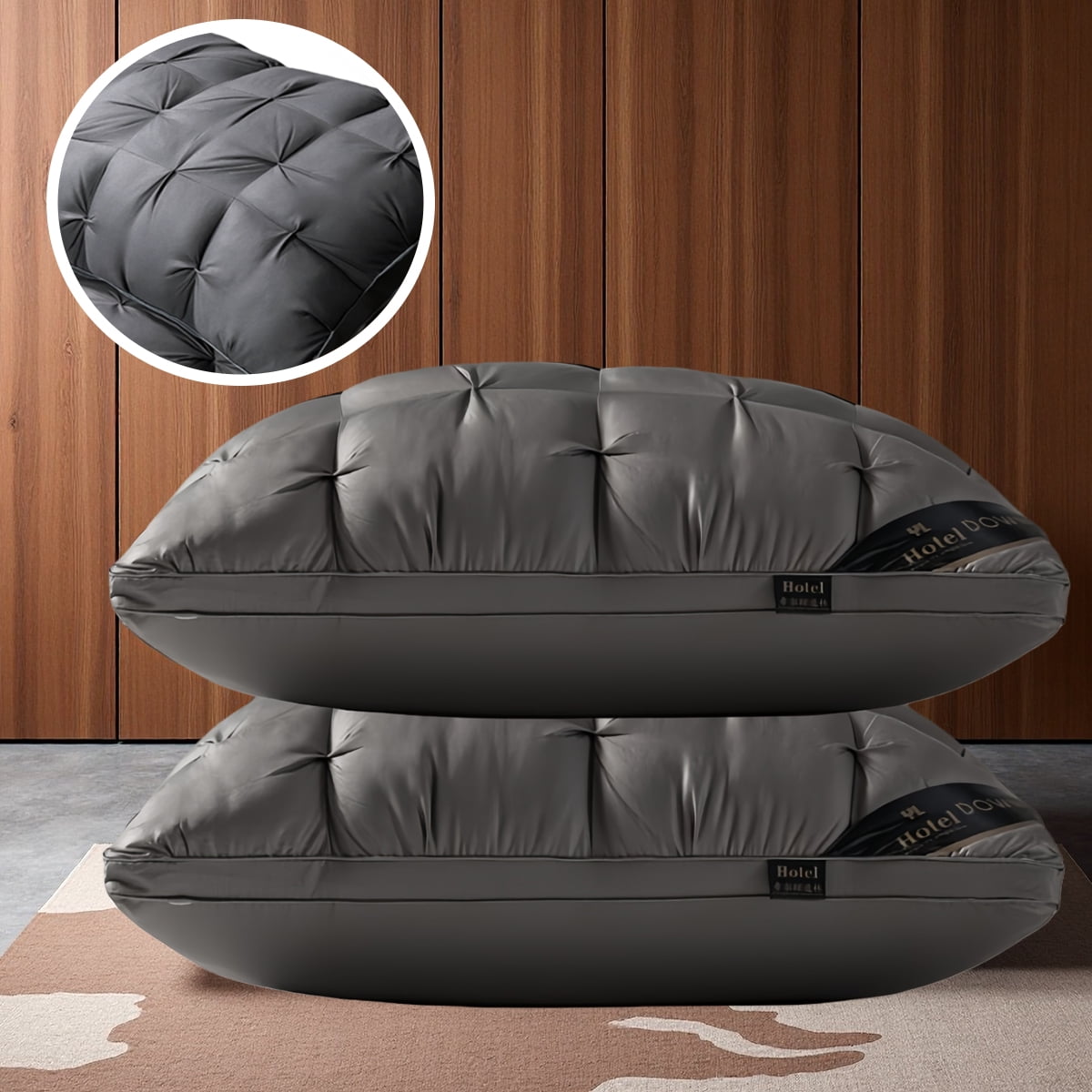 twisted bed pillow-highly breathable large pillow for lateral/supine/prone sleepers, 29 x 19 inch pillow for family b... - Image 5
