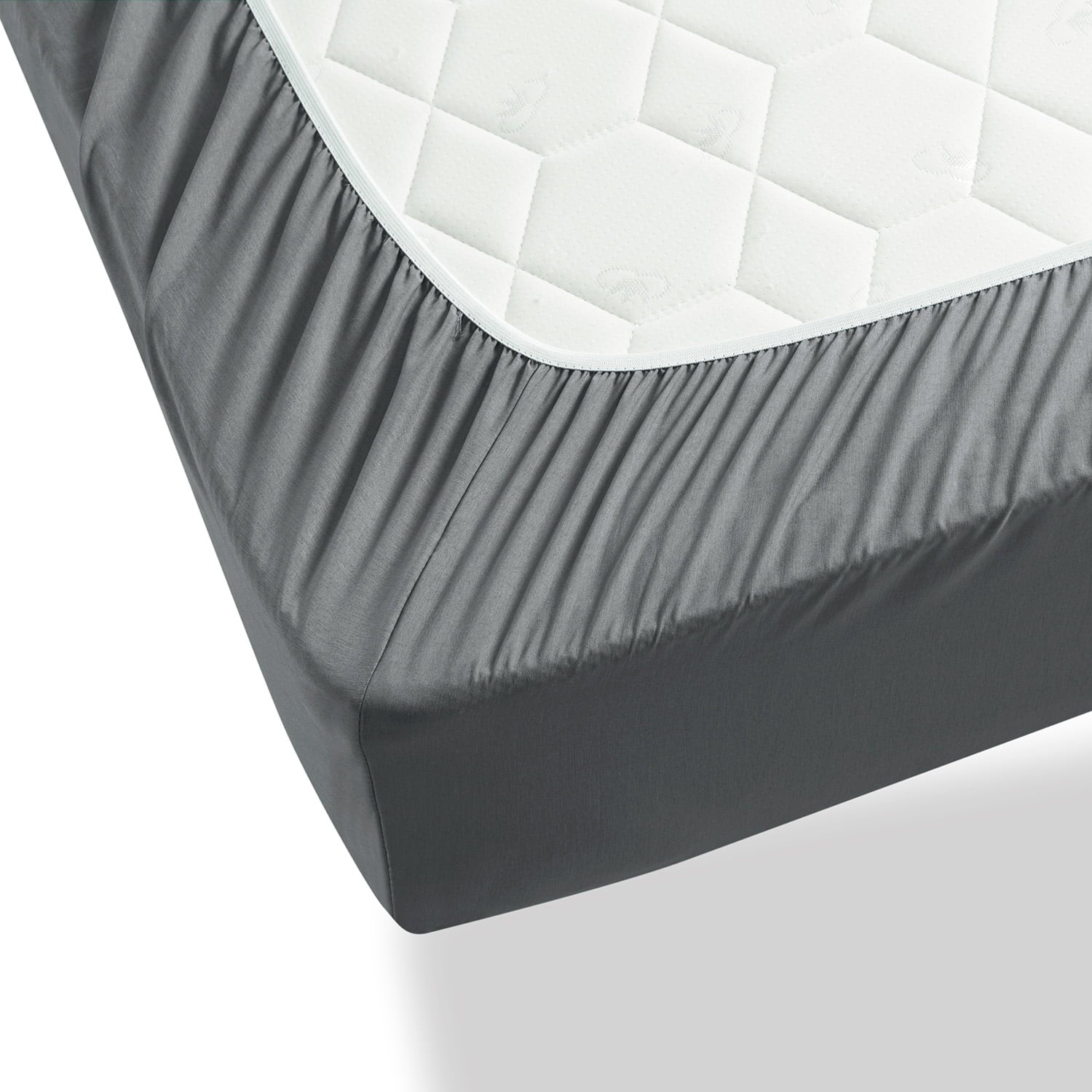 Virtu Bed Sheets Set, Deep Pocket Rayon Derived 4 Piece Queen Sheets sets, Gray - Image 6