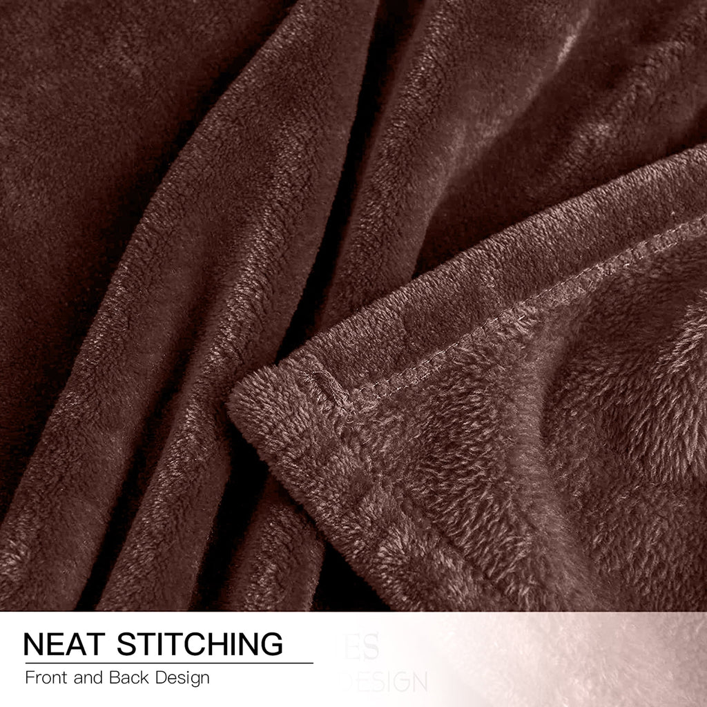 Throw Blanket, Fuzzy & Plush Warm Fleece Blanket, Throw Size Coffee Blankets for Couch Beds, Machine Washable Blankets for Women, 50" x 60" - Image 6