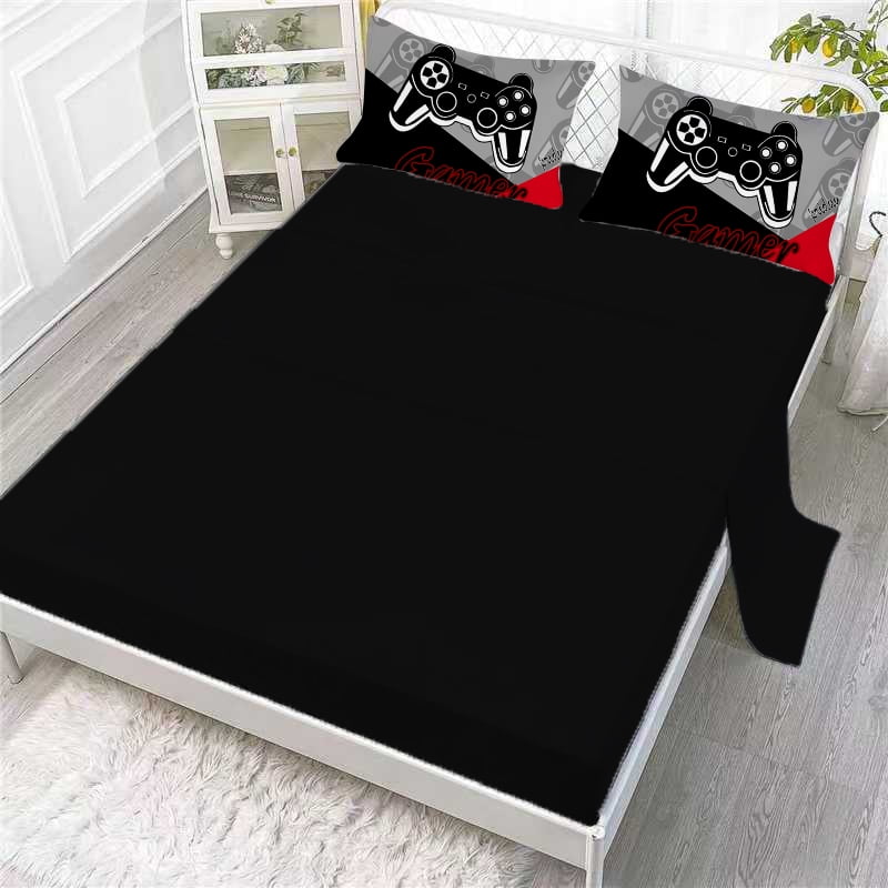 Gaming Comforter for Kids Boys Teens Video Game Bedding Set Gamer Comforter Gamepad Comforter Set Full Size Red Black... - Image 3