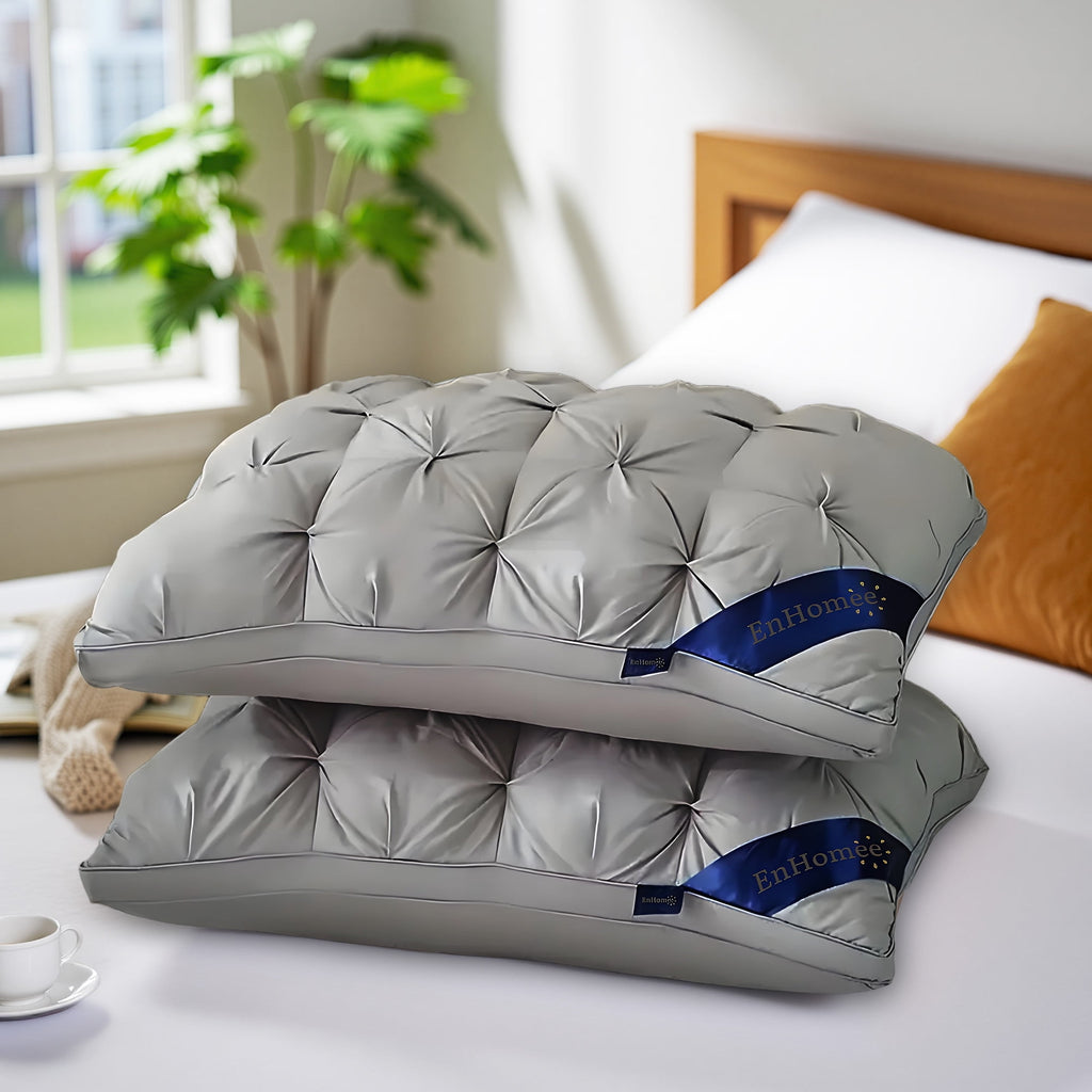 2-Pack Luxurious Hotel-Quality ,Resistant to Flattening, All-Season,Gray - Image 6
