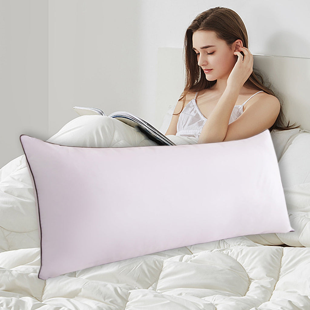 Long Pillows For Bed King Clearance! 100*48cm White Gentle Support Soybean Pillow, Comfortable Breathable Bed Pillows... - Image 4