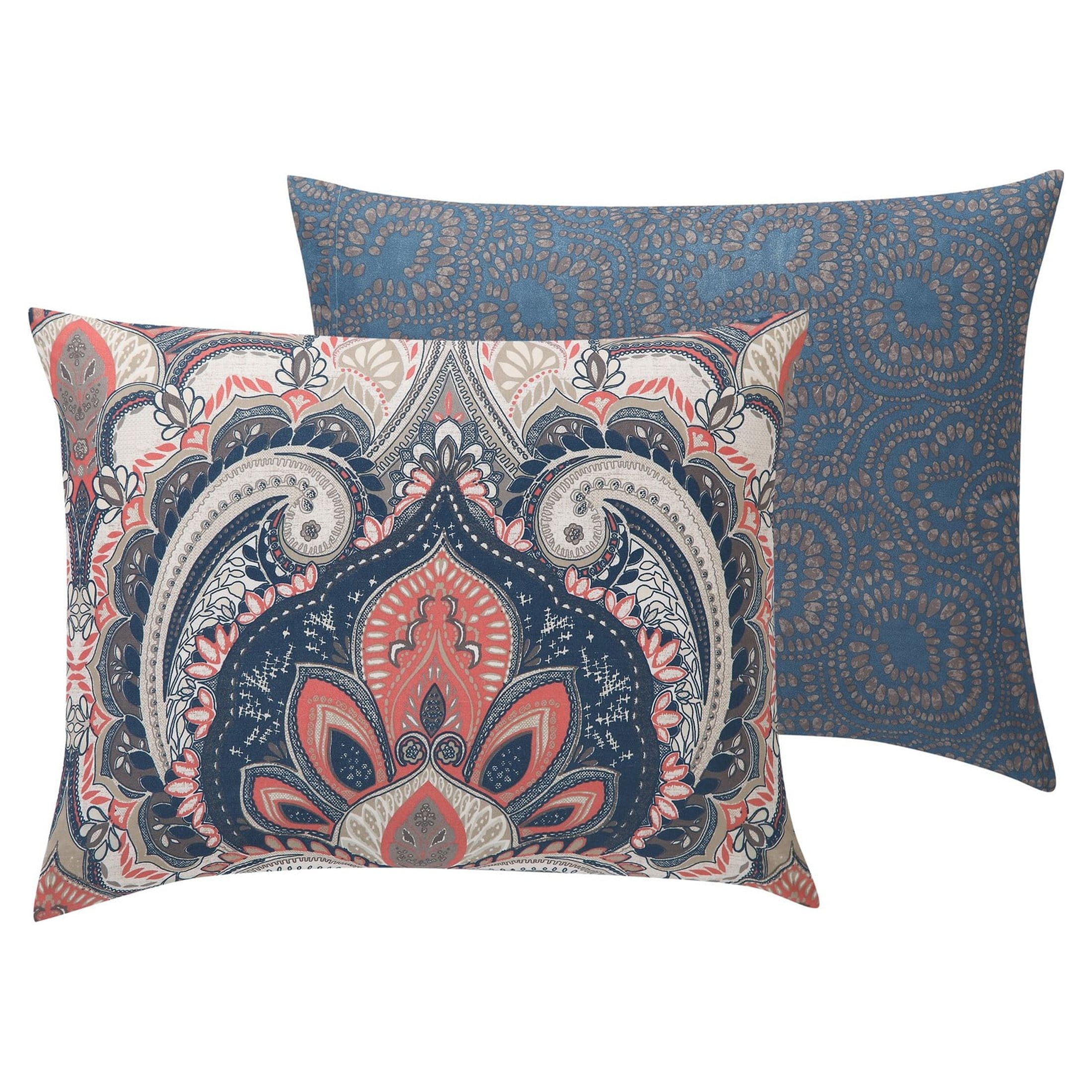 VCNY Home Casa Real 5-Piece Coral Damask Reversible Comforter Set, King, Adult, Unisex - Image 5