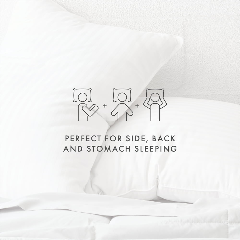 Bed Pillow 2-Pack Standard/Queen Size For All Sleep Styles - Back, Side and Stomach Sleepers - Image 4