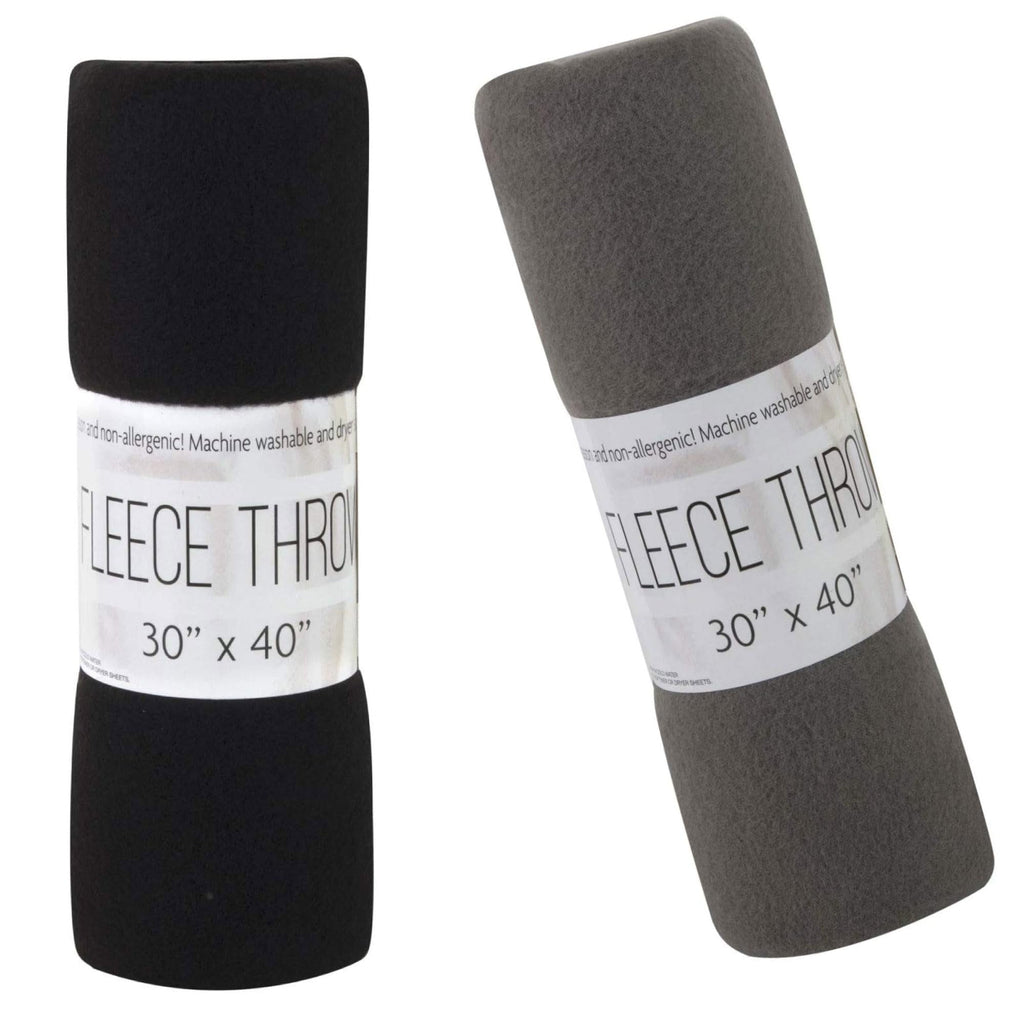 24 pack Adult Soft Fleece 40"L x 30"L Twin Throw Blankets for Homeless, Wedding Favors, Home in Assorted Colors - Image 3