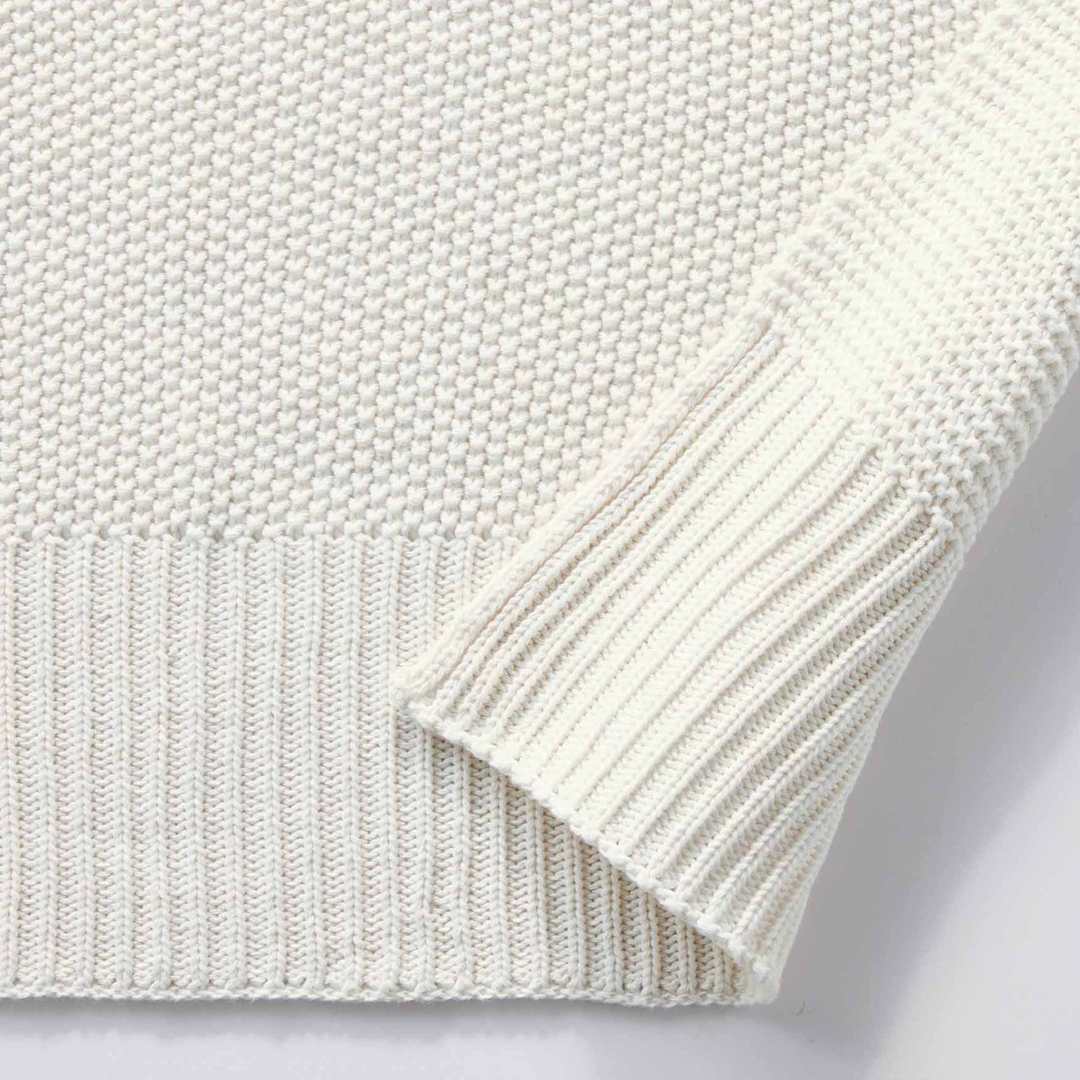 Chunky Knit Papyrus Throw, Cotton-Blend, 50"x60", 2.3 lb, All Ages - Image 4