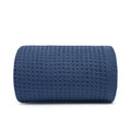 Twin Waffle Throw Blanket for Couch (68" x 92"), 100% Cotton Throw Blankets for Bed, Waffle Blanket for Bed (Navy)