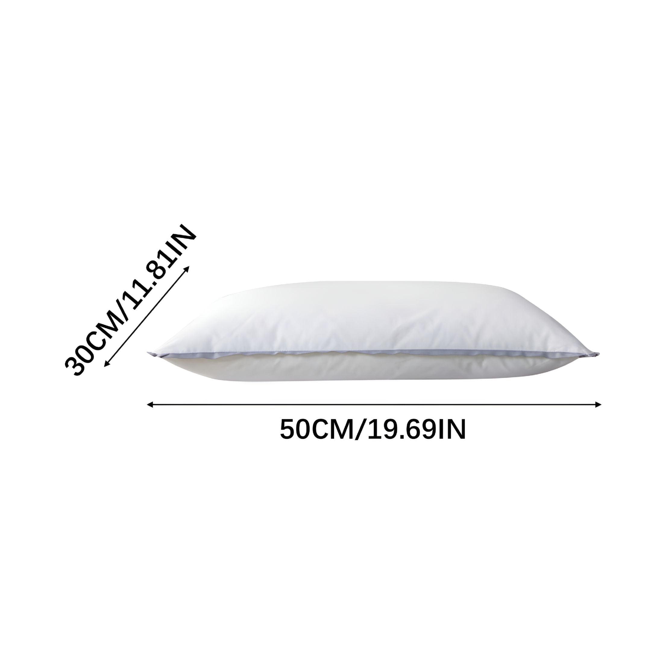 Flat Soft Thin Pillows Queen Size Bed Pillow Hotel Pillows with Down Alternative Fill for Side Back Stomach Sleepers,... - Image 3