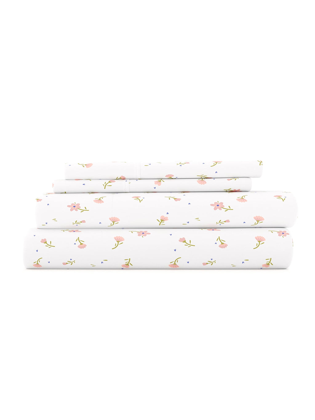 Ultra Soft & Breathable Wrinkle Free Bed Sheets Set - Floral Pink Farmhouse Patterned for Twin Size Bedding by Comfort Canopy - Image 2