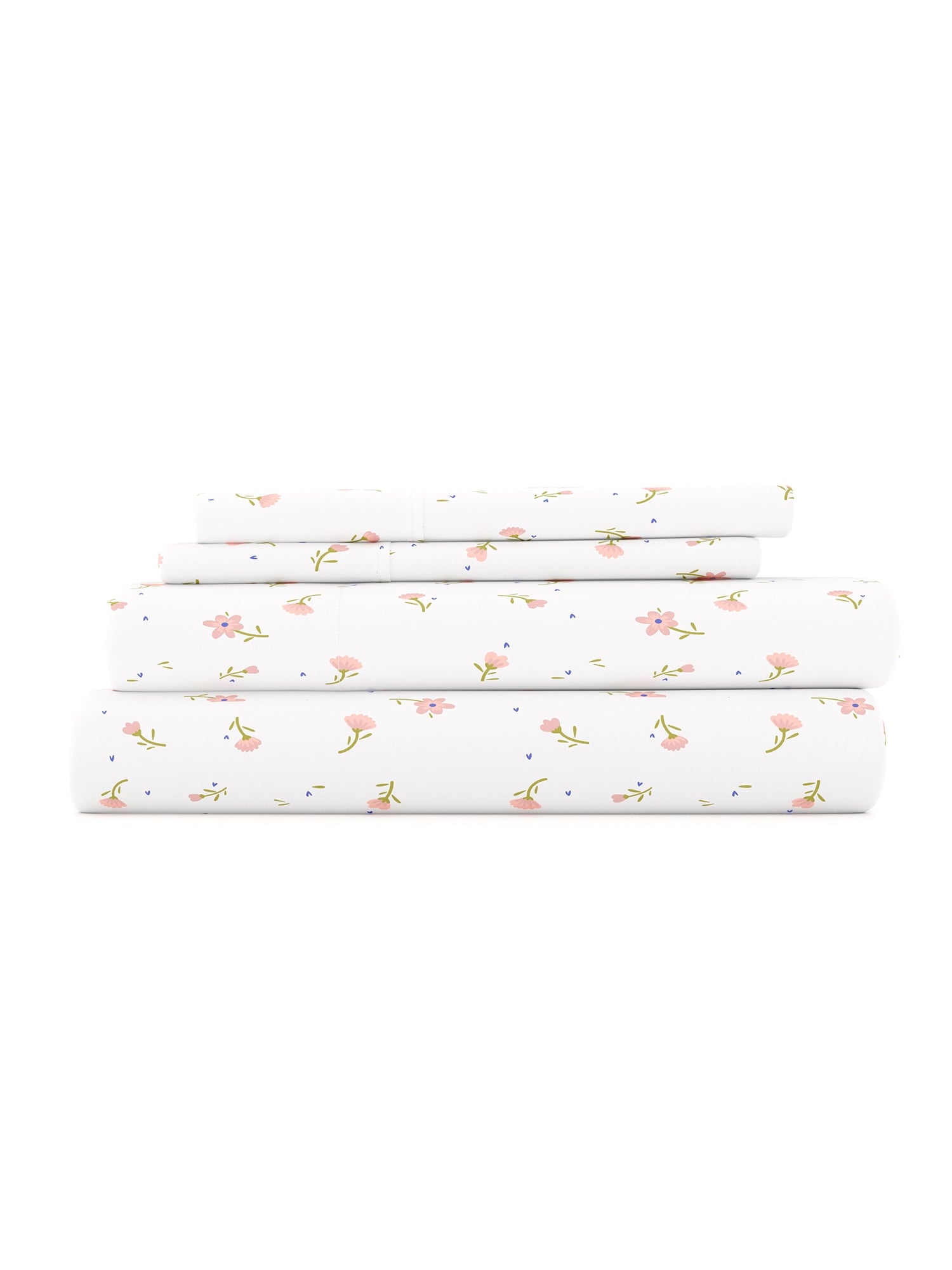 Ultra Soft & Breathable Wrinkle Free Bed Sheets Set - Floral Pink Farmhouse Patterned for Twin Size Bedding by Comfort Canopy - Image 2