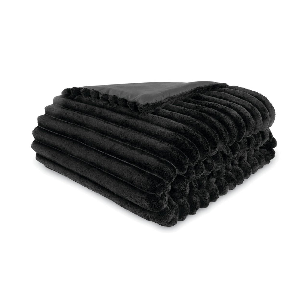 Mainstays Full/Queen Comforter Set, All-Season, 5-Piece, Black Cozy Plush - Image 5