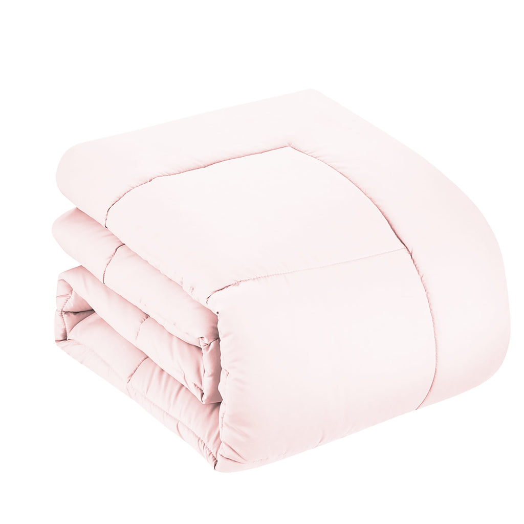 Supreme 7 Piece Bed-In-A-Bag All Season Solid Comforter & Sheet Set, Full, Pale Pink - Image 3