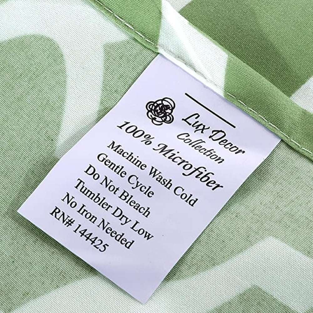 Quatrefoil Bed Sheet Set (King, Sage/White) 4 Piece Deep Pocket 1800 Series Microfiber Bed Sheet Set Contains 1 Fitte... - Image 5