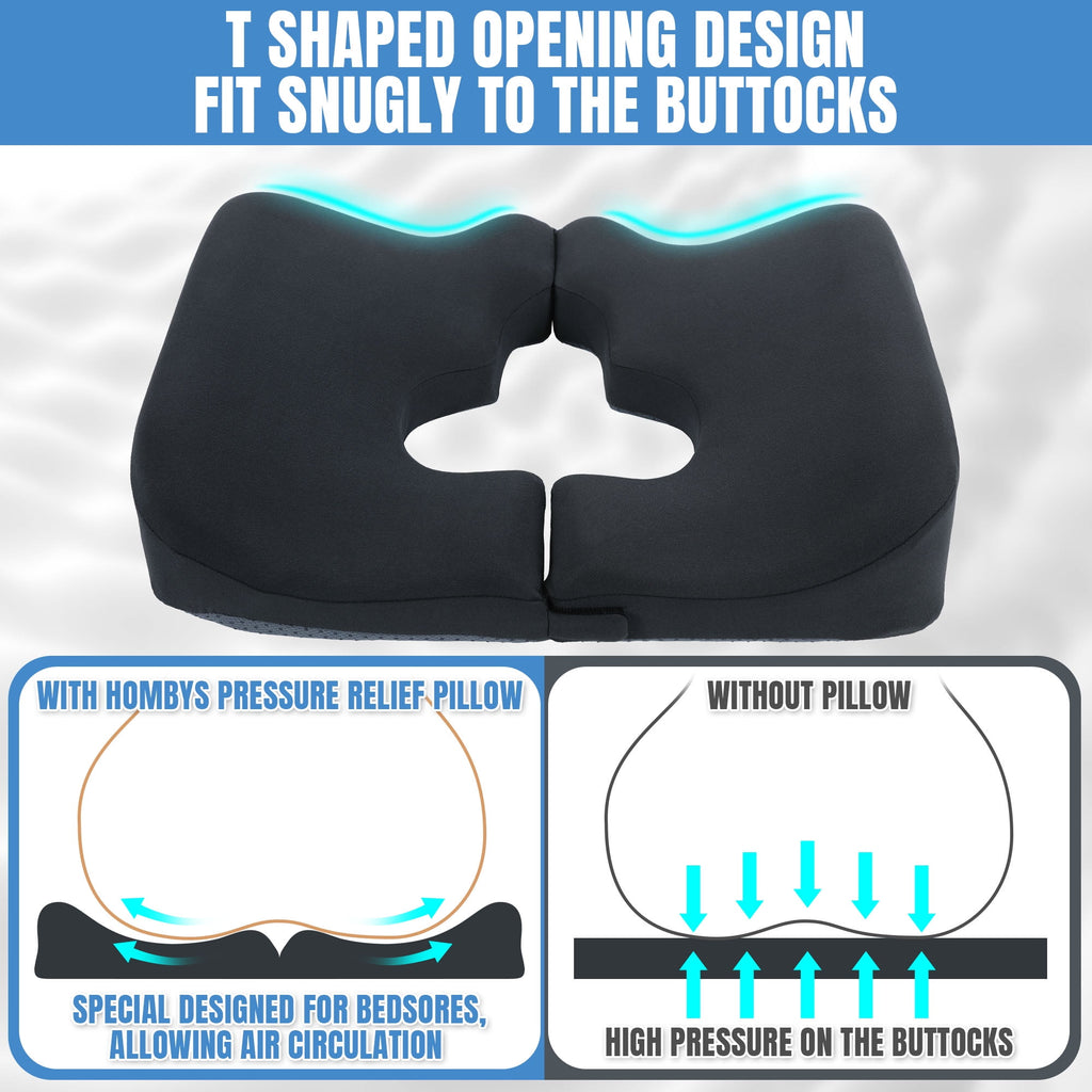 Memory Foam Bed Sore Cushions for Butt, Bedsore Pressure Relief Pillow for Sleeping and Sitting,Cushion for Bed Sores... - Image 4