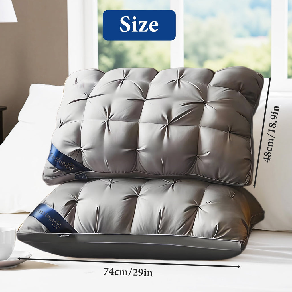 2-Pack Luxurious Hotel-Quality ,Resistant to Flattening, All-Season,Gray - Image 5