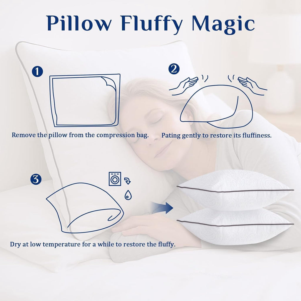 for Sleeping, Soft and Supportive Throw for Couch, Bed and Sofa, Down Alternative Pillow, 26x26 Inches - Image 6