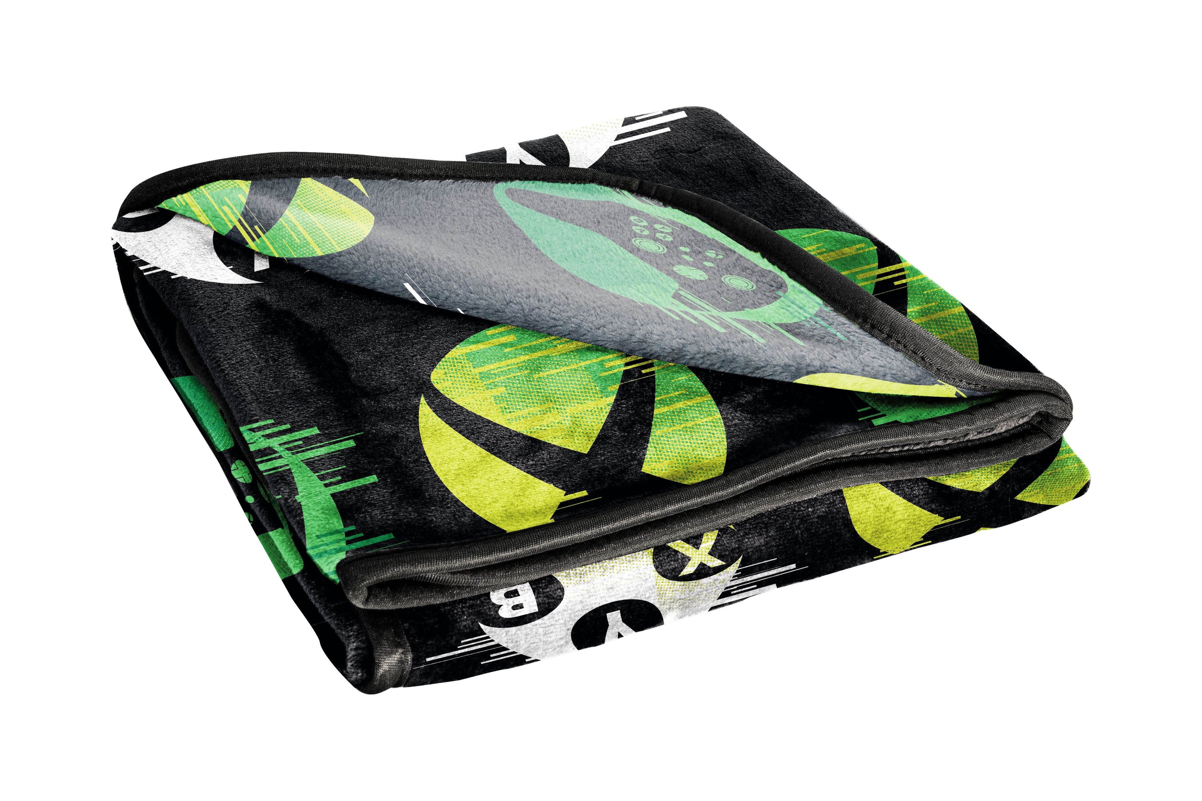 Xbox Head Glow In The Dark Kids Throw Blanket, 46 x 60, Microfiber, Black, Microsoft - Image 4