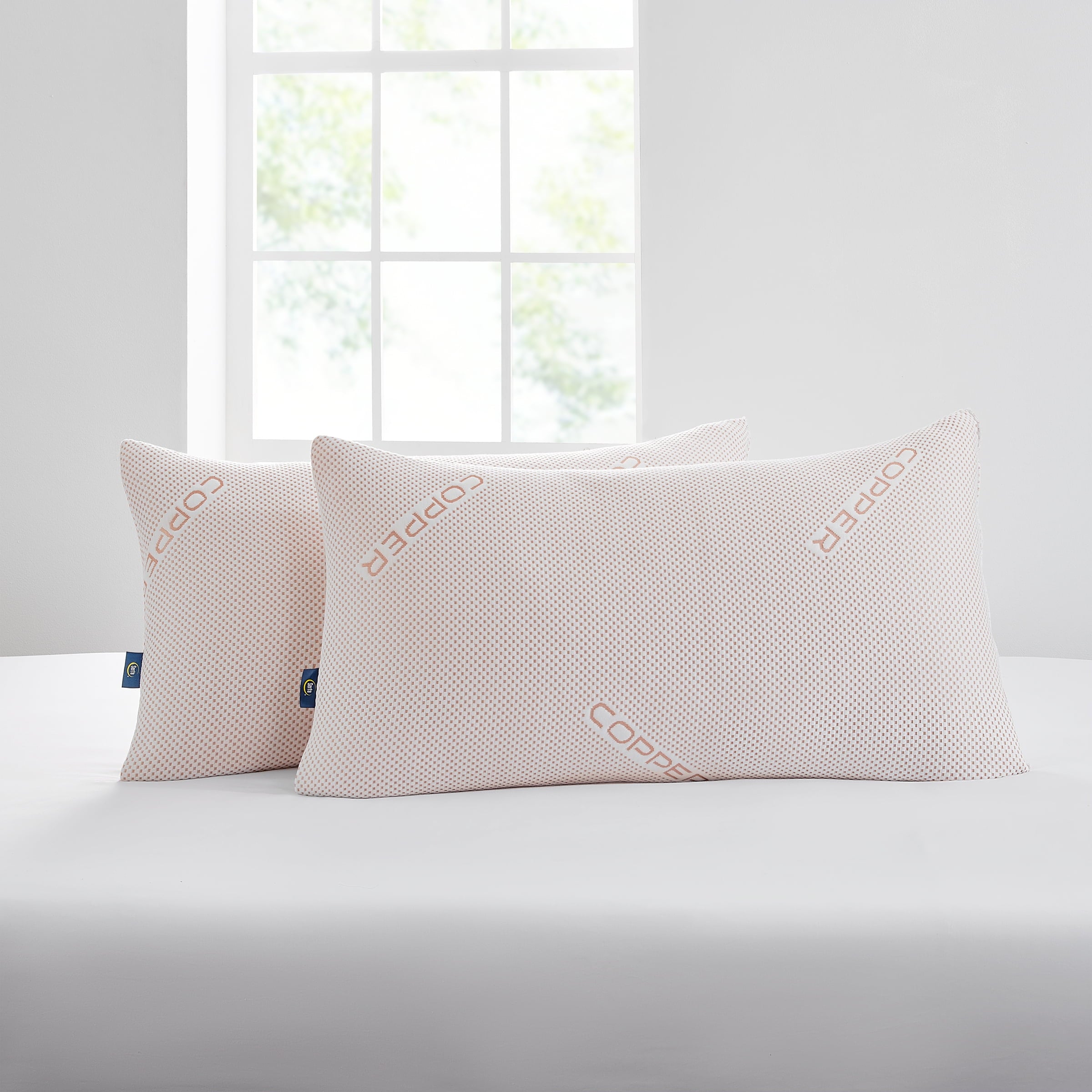 pedic Copperloft King Bed Pillow, 2 Pack, Hypoallergenic - Image 3