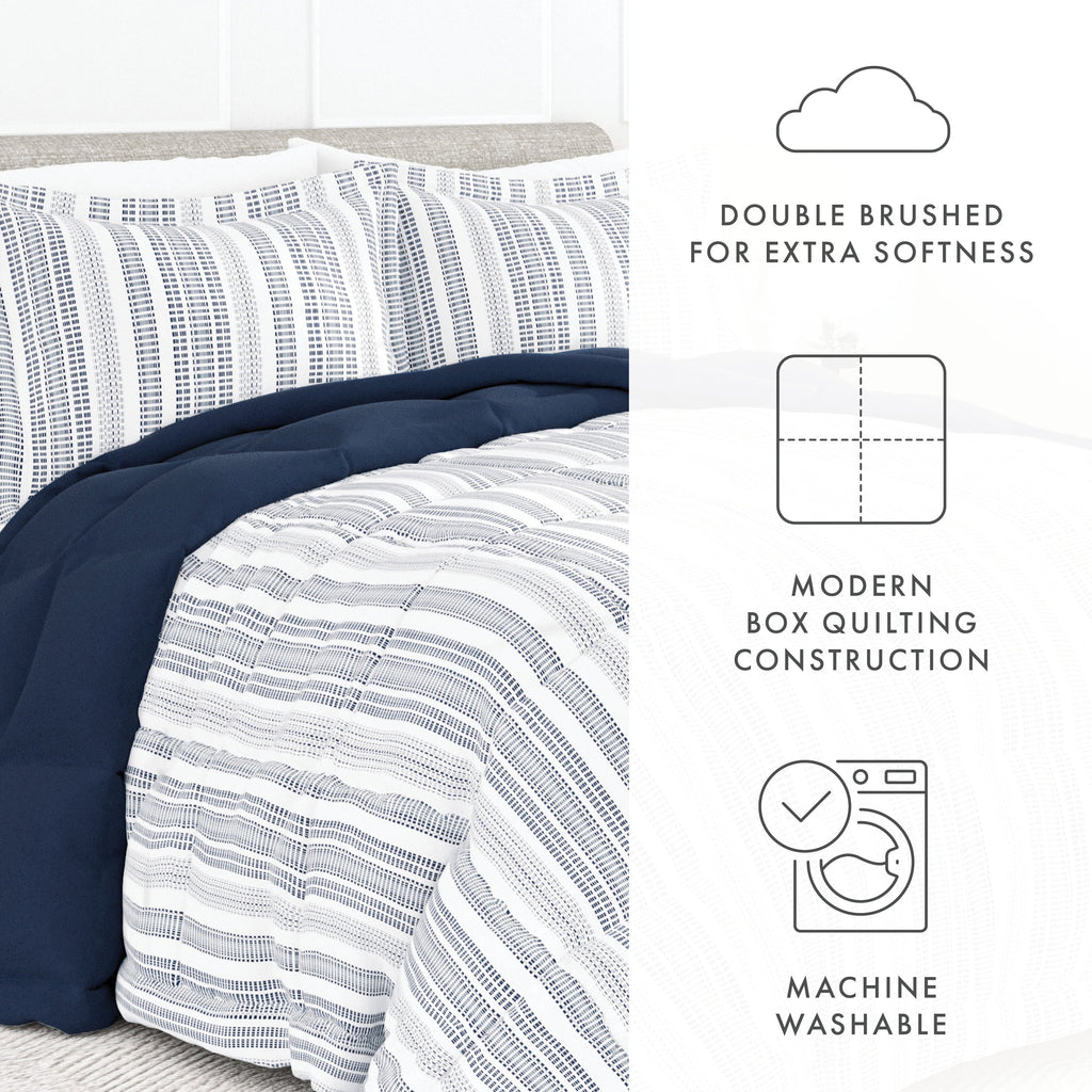 2-Piece Navy Farmhouse Dreams ReversiblePrint Comforter Set, Twin/TwinXL - Image 4
