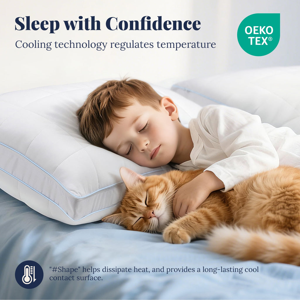 Cooling Adjustable Pillow, Luxury Queen Size Bed Pillows Hotel Collection - Soft Firm Pillows for bed - Image 3