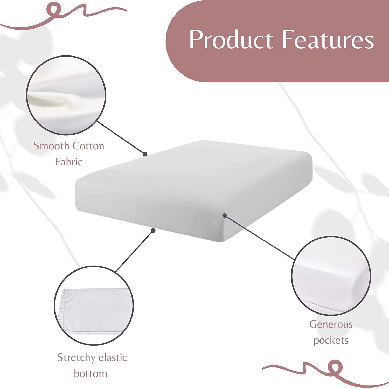 Luxurious Hotel Quality Crib Fitted Sheet – 100% Cotton – Ultra Soft, Skin-Friendly & Hypoallergenic – Deep Pocket Fi... - Image 5
