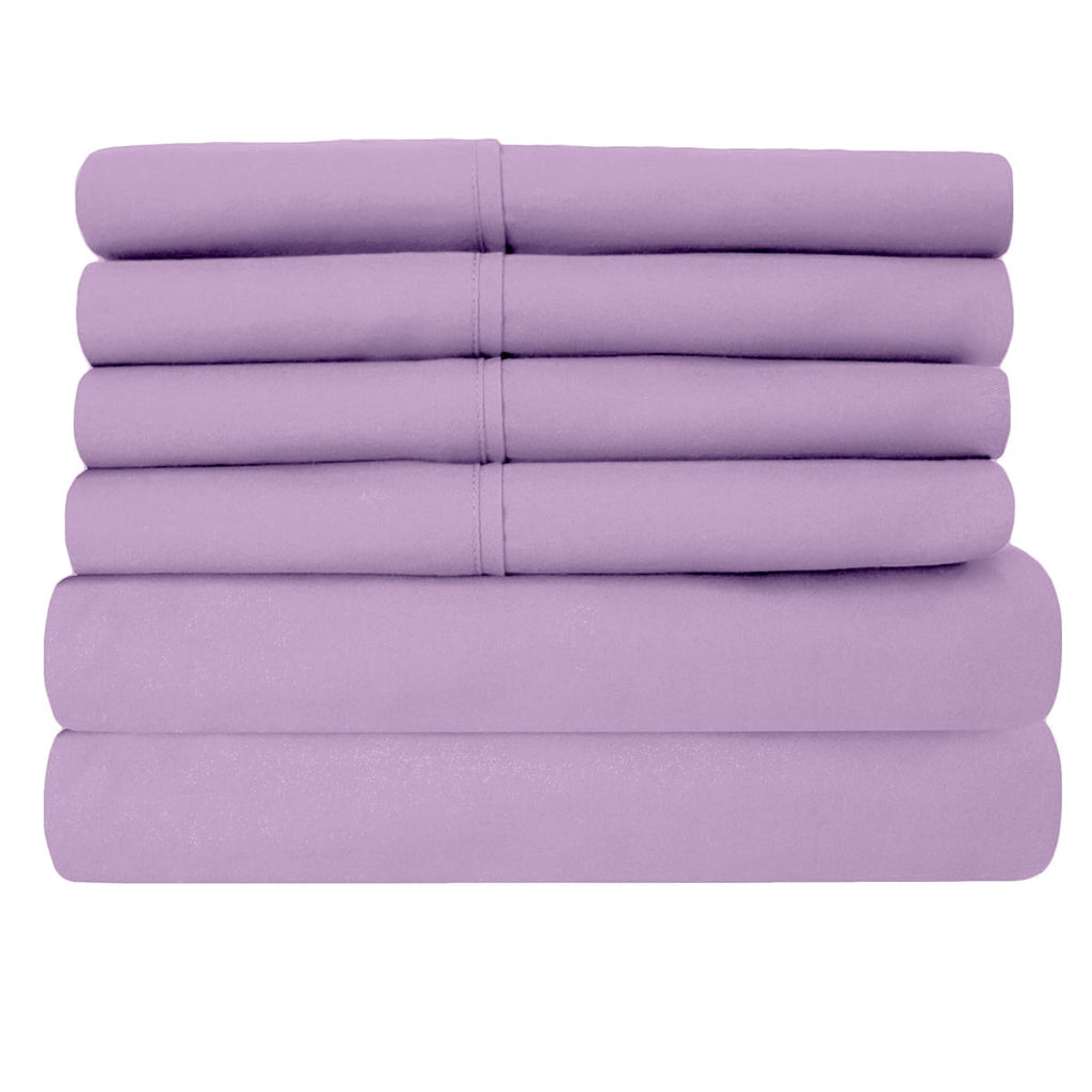 Super-Soft 1600 Series Double-Brushed 3 Pcs Bed Sheets Set (Twin, Lilac) - Image 2