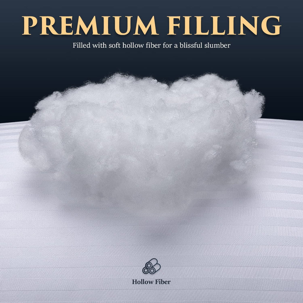 Bed Pillows 2-Pack Queen Size Luxury Hotel Pillow for Side and Back Sleeper Pillows for Bed with Cooling Cover - Image 4