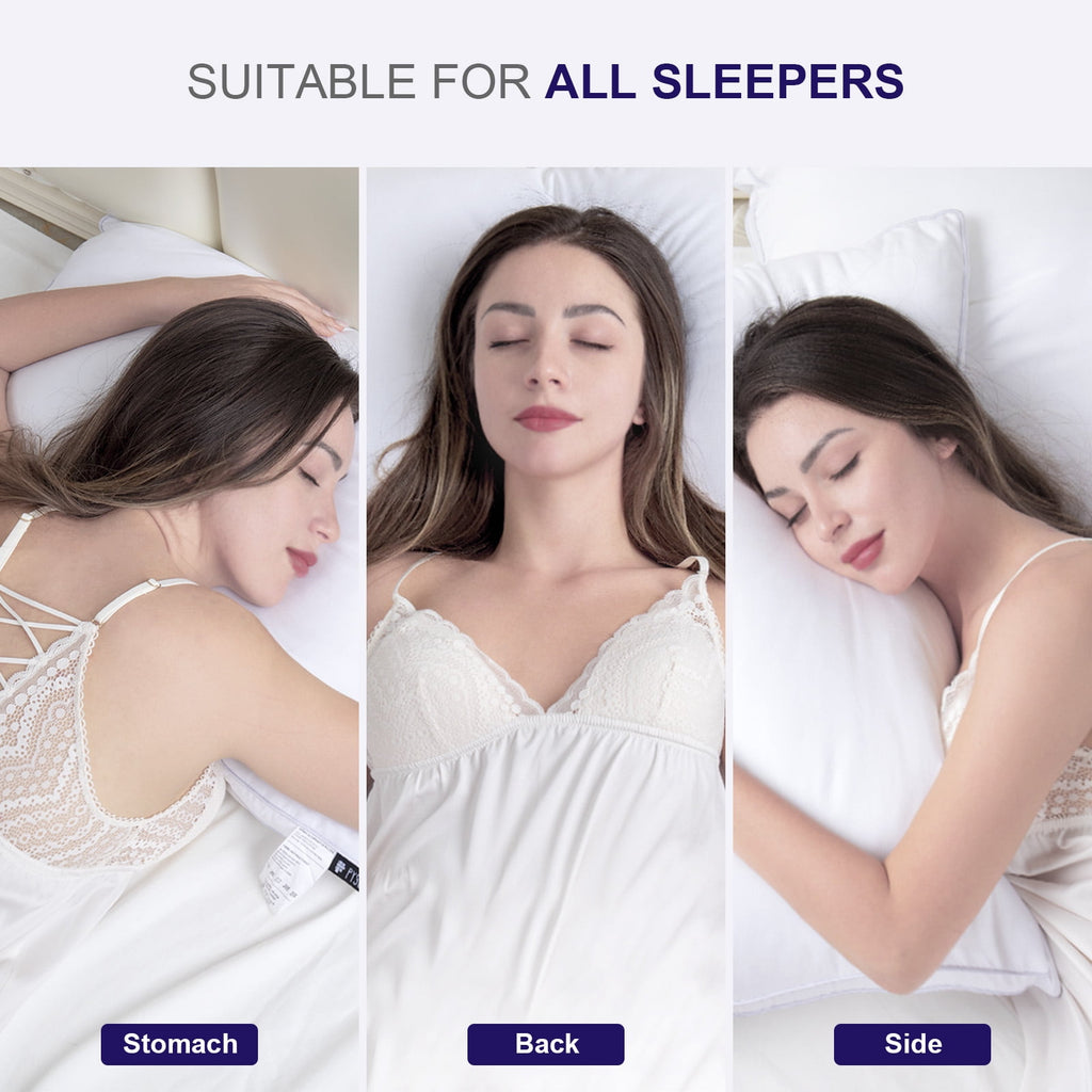 SORMAG Bed Pillows 2 Pack Down Alternative Pillows for Bed Queen Size Set of 2 Soft Hotel Collection Gusseted Cooling Pillow 20 x 30 inches - Image 4