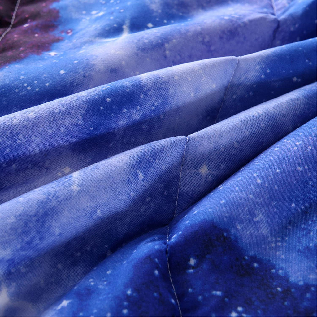 Galaxy Bedding Sets Outer Space Comforter 3D Printed Space Quilt Set Full Size for Kids Blue - Image 6