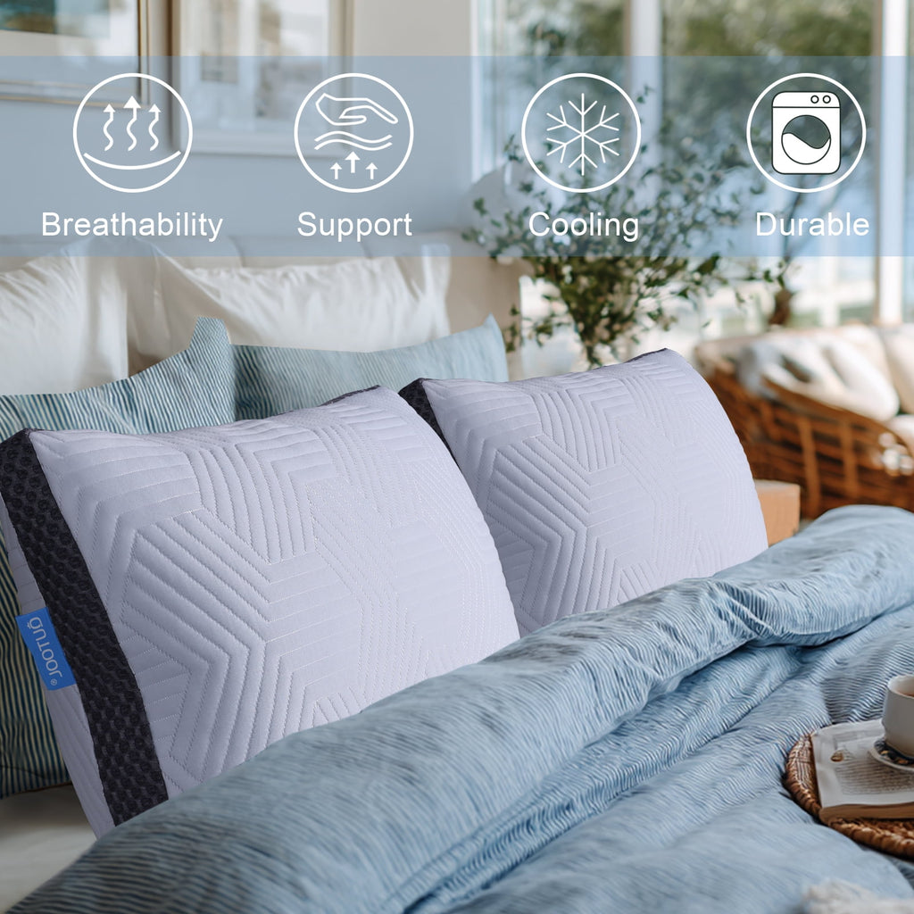 Soft Bed Pillow, Shredded Memory Foam Pillow, Comfortable Sleeping Pillow, Standard Size, Affordable Everyday Use - Image 6