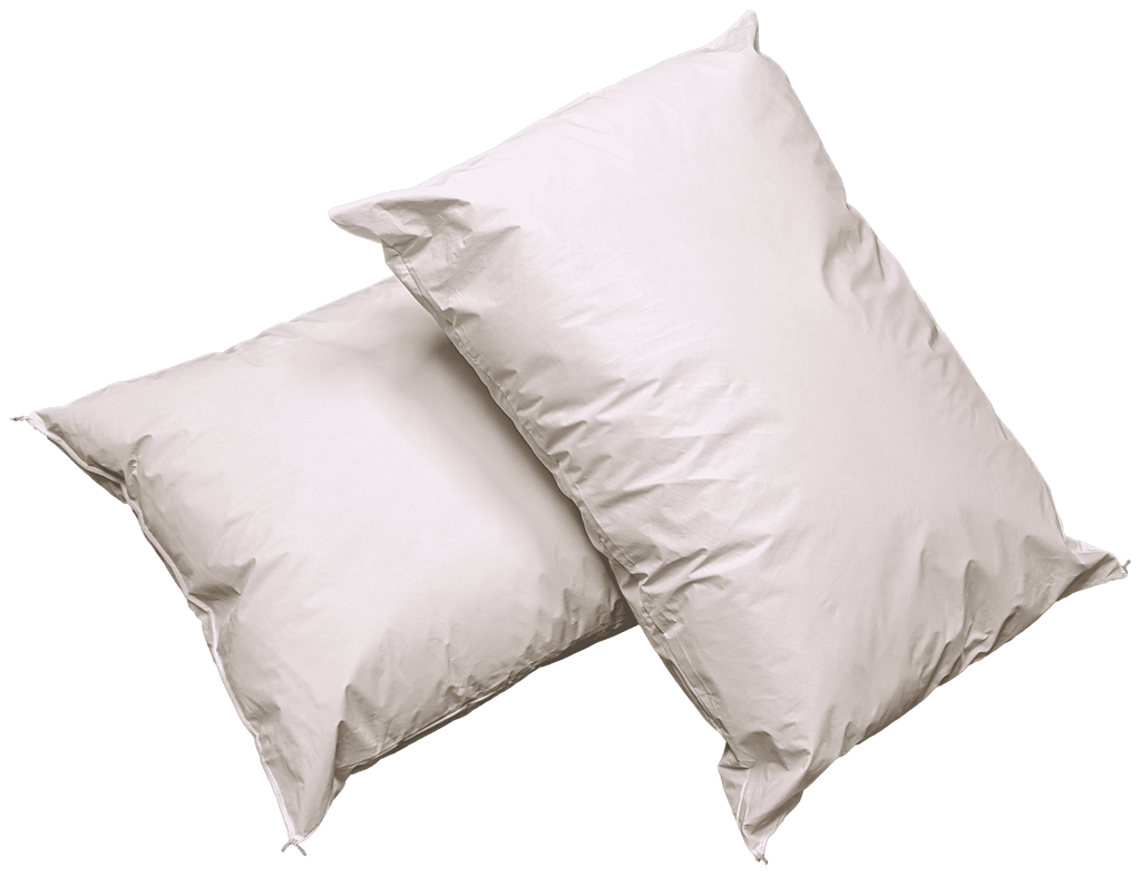 2 Pack MediCheck White Vinyl Covered Bed Pillows 20 in x 26 in - Wipeable Easy Clean - Soft Low Profile Non-Fluffy Support - Not an Encaseme